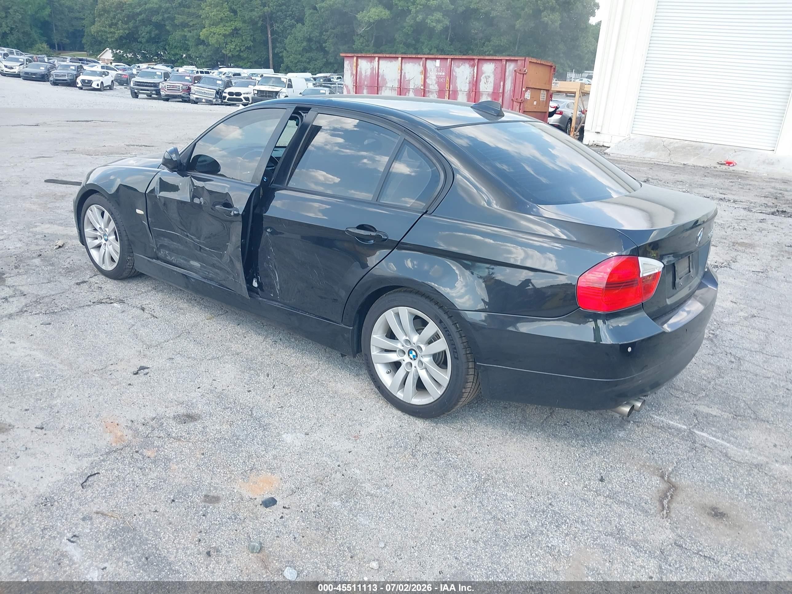 2007 Bmw 328i   Black vin: WBAVA37537NL16024