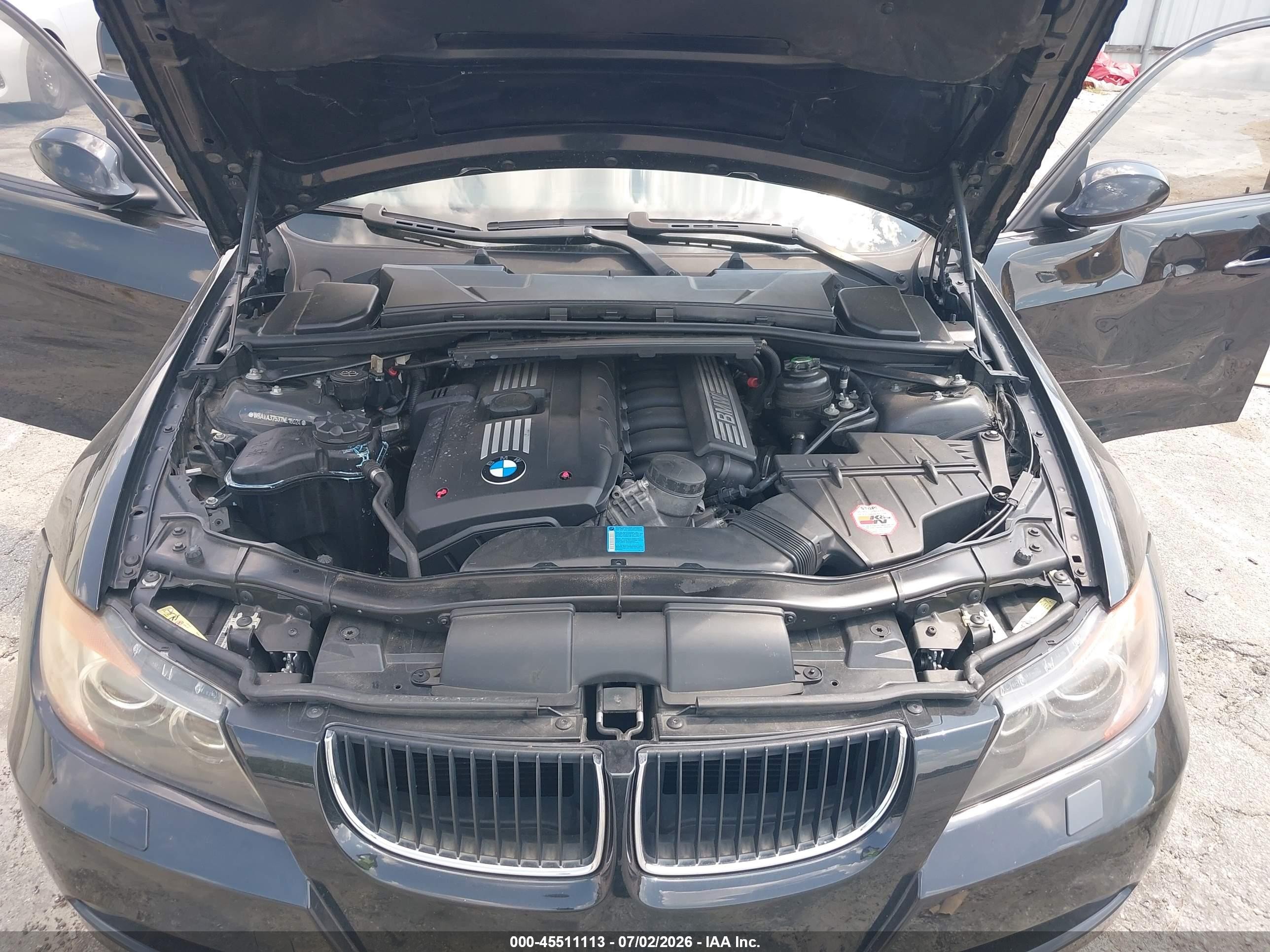 2007 Bmw 328i   Black vin: WBAVA37537NL16024