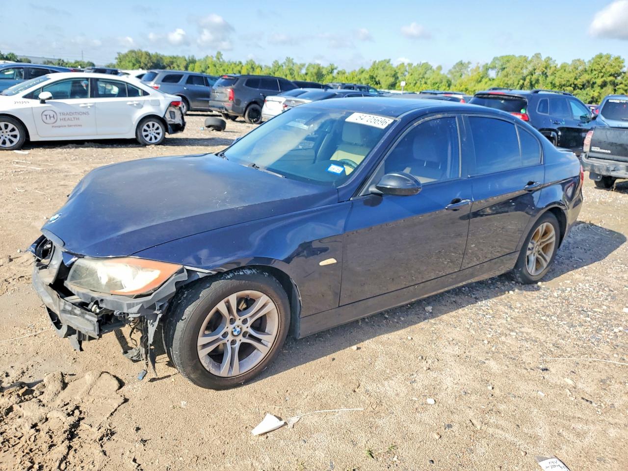 2008 Bmw 328 I Blue vin: WBAVA37538NL17983