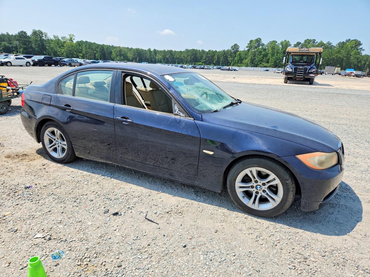 2008 Bmw 328 I Blue vin: WBAVA37538NL45184