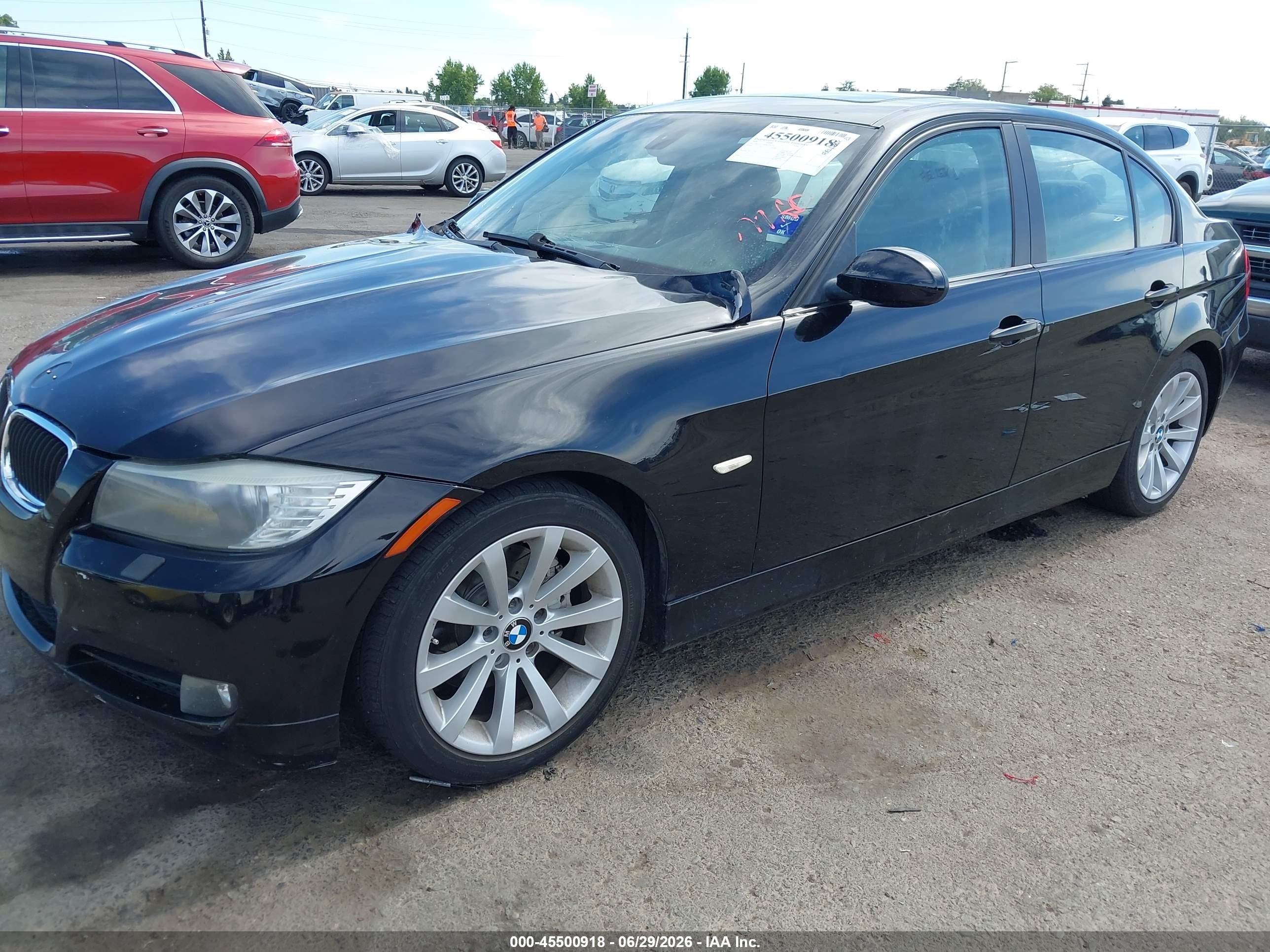 2008 Bmw 328i   Черный vin: WBAVA37548NL50734