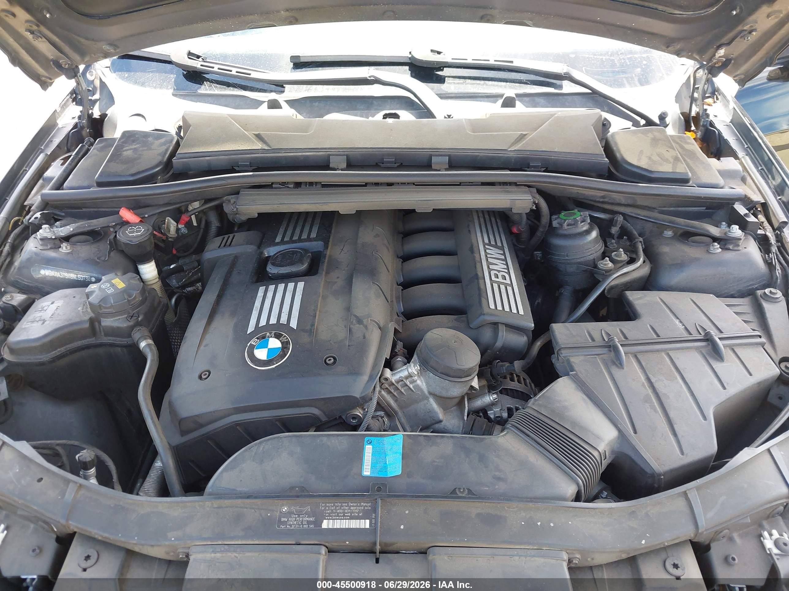 2008 Bmw 328i   Черный vin: WBAVA37548NL50734