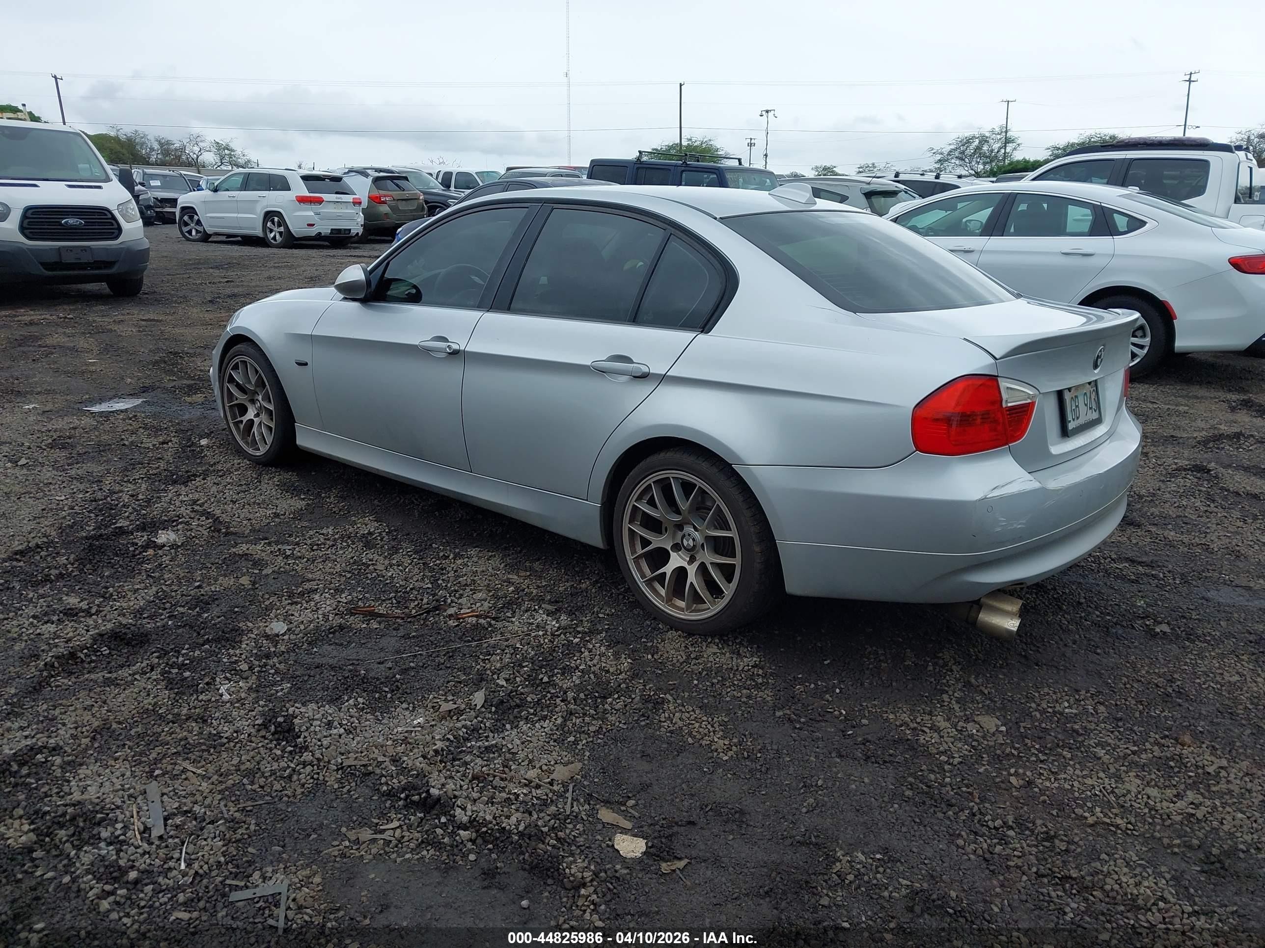 2007 Bmw 328i   Silver vin: WBAVA37557NL13450
