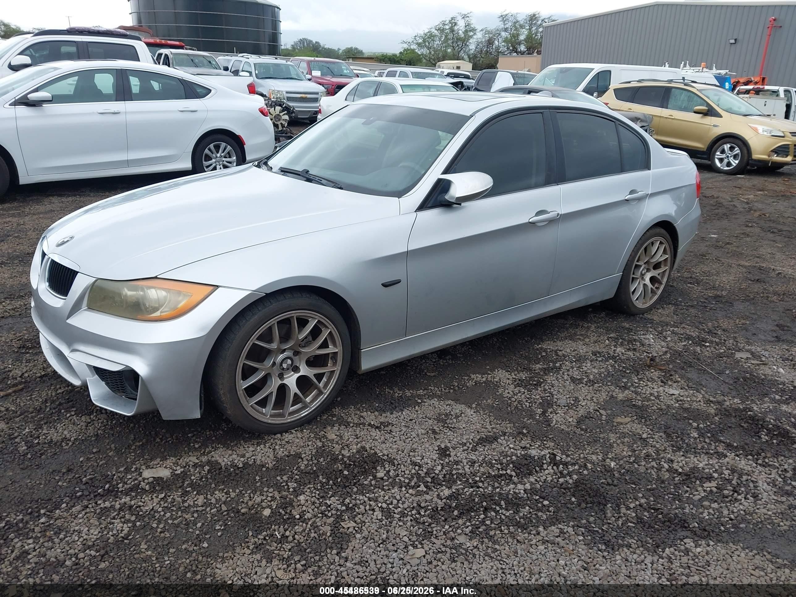 2007 Bmw 328i   Silver vin: WBAVA37557NL13450