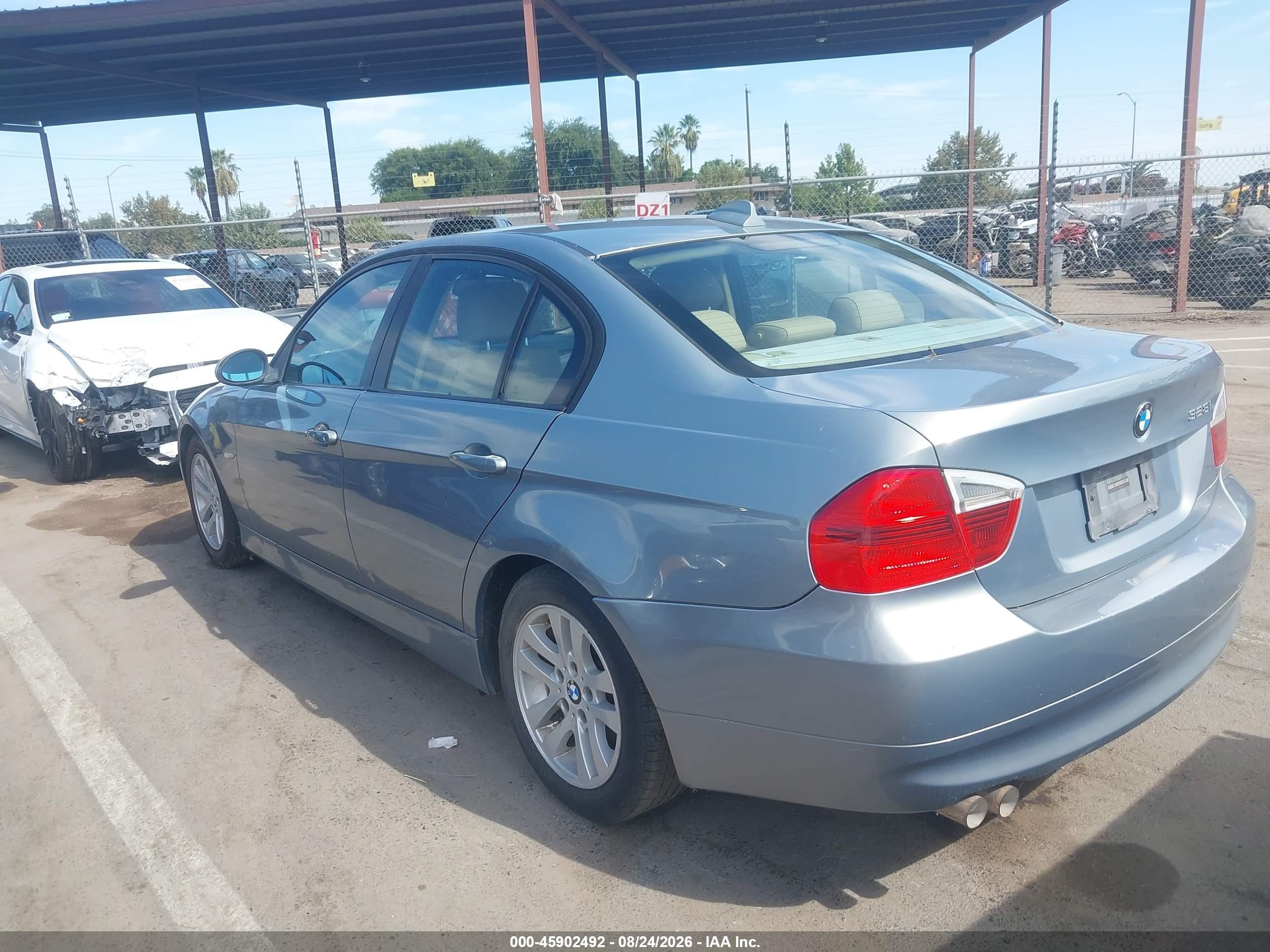 2007 Bmw 328 I Light Blue vin: WBAVA37577NL11327