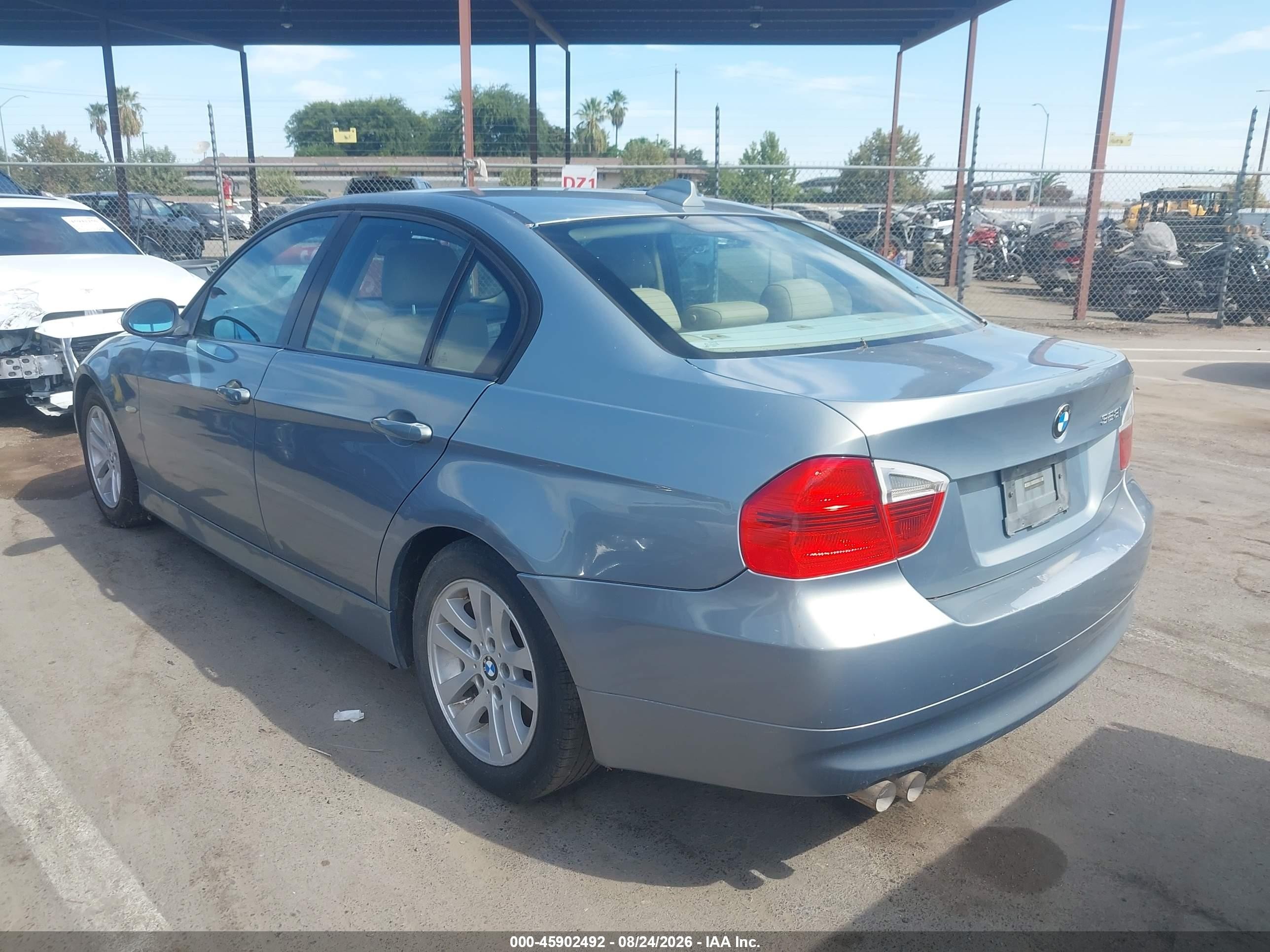 2007 Bmw 328 I Light Blue vin: WBAVA37577NL11327