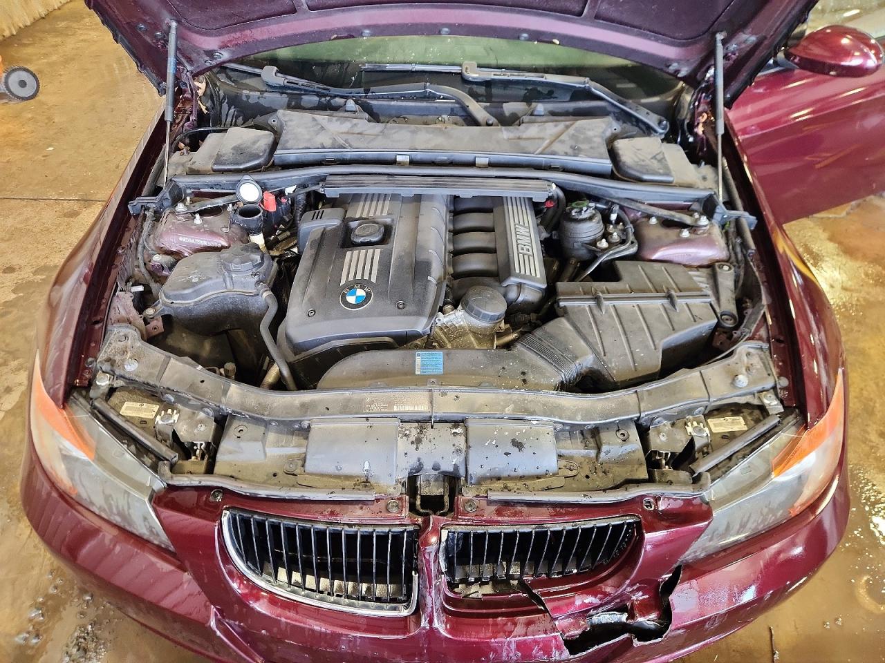 2008 Bmw 328 I Burgundy vin: WBAVA37588NL54818