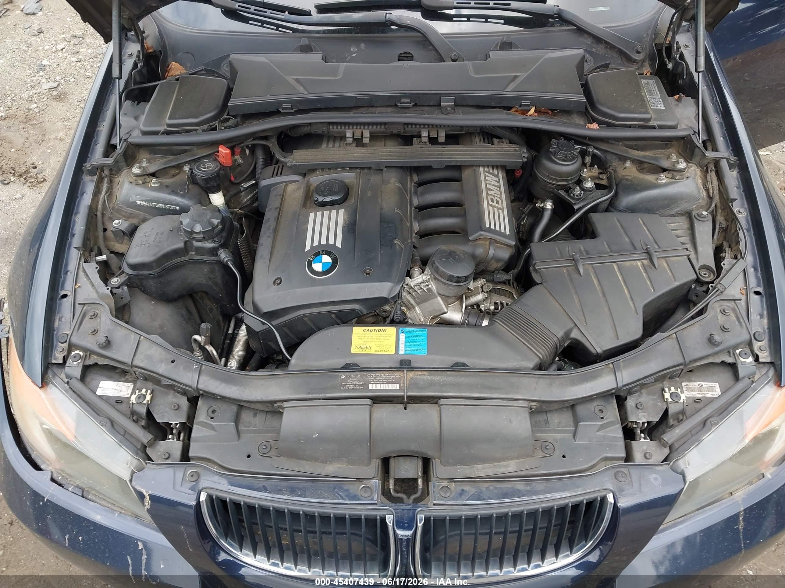 2008 Bmw 328i   Dark Blue vin: WBAVA37588NL57024