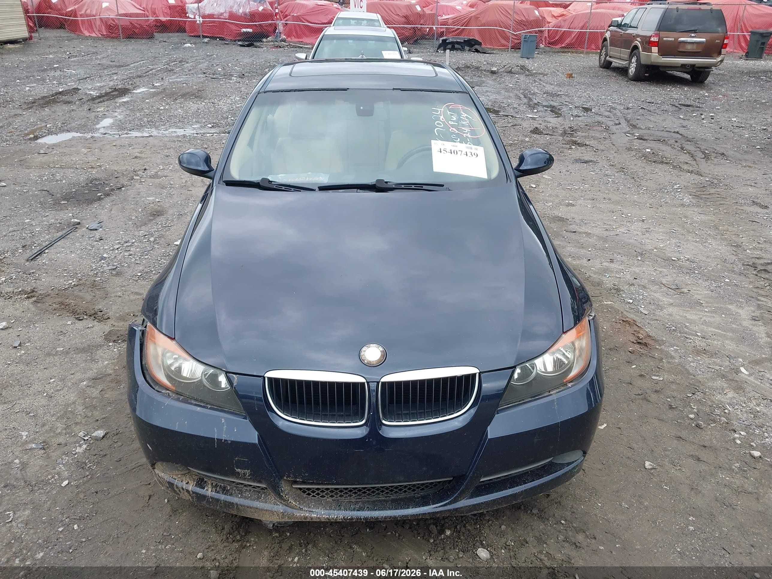 2008 Bmw 328i   Dark Blue vin: WBAVA37588NL57024