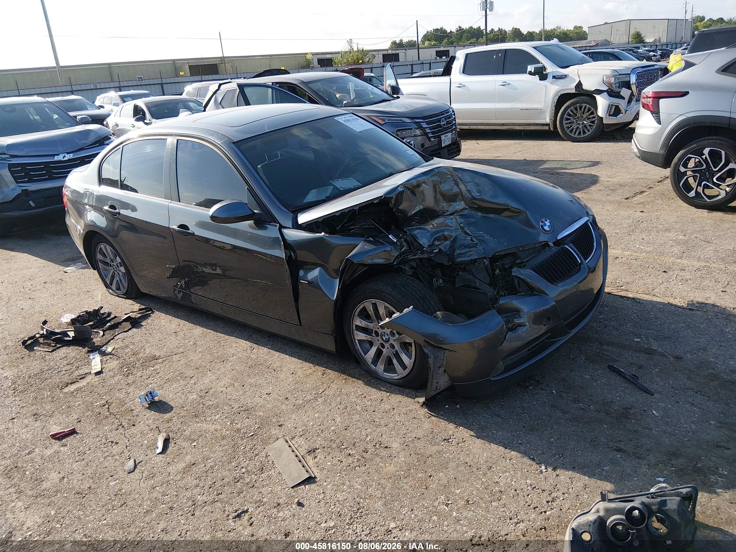 2007 Bmw 328i   Gray vin: WBAVA37597NE29432