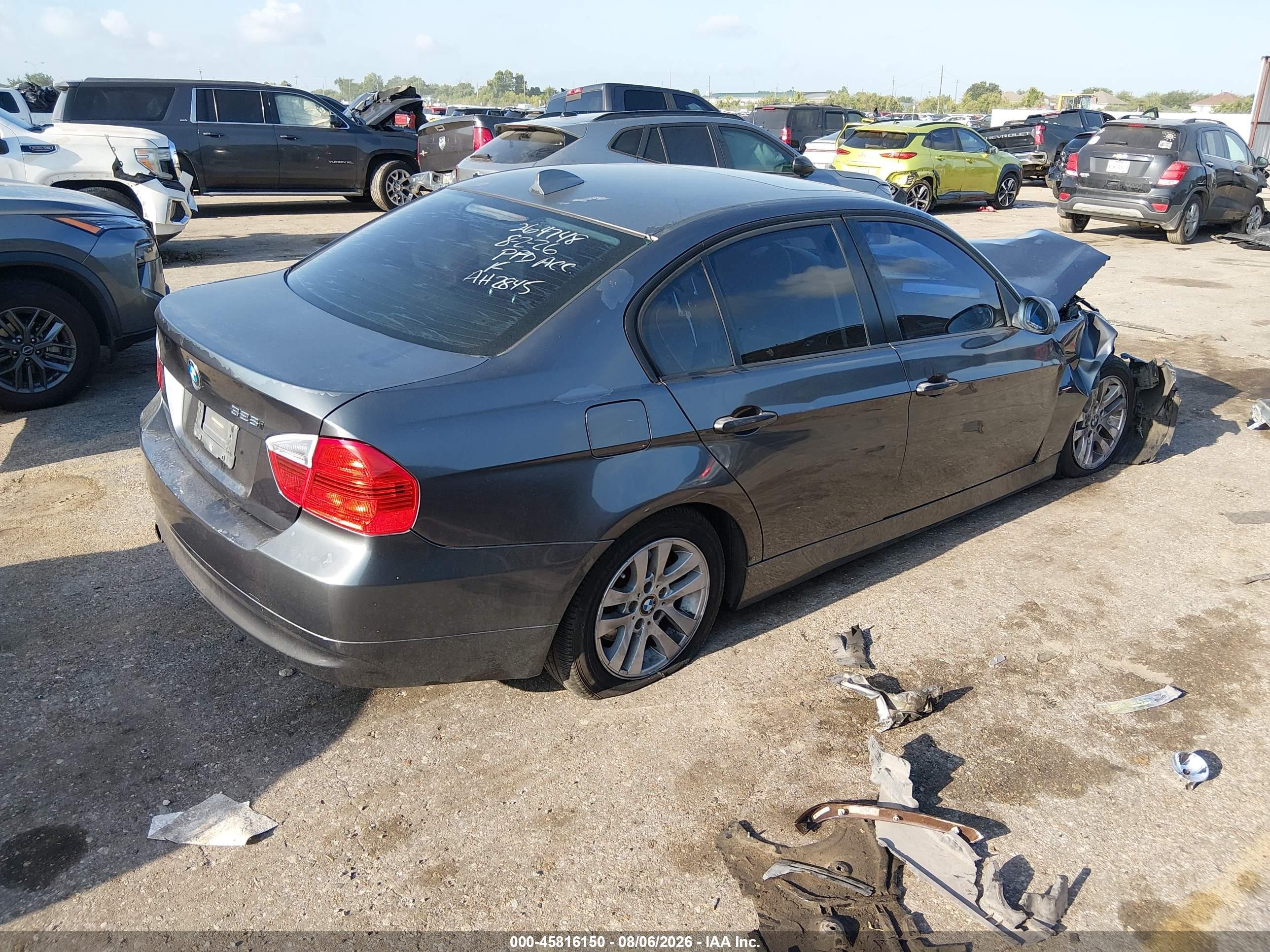 2007 Bmw 328i   Gray vin: WBAVA37597NE29432