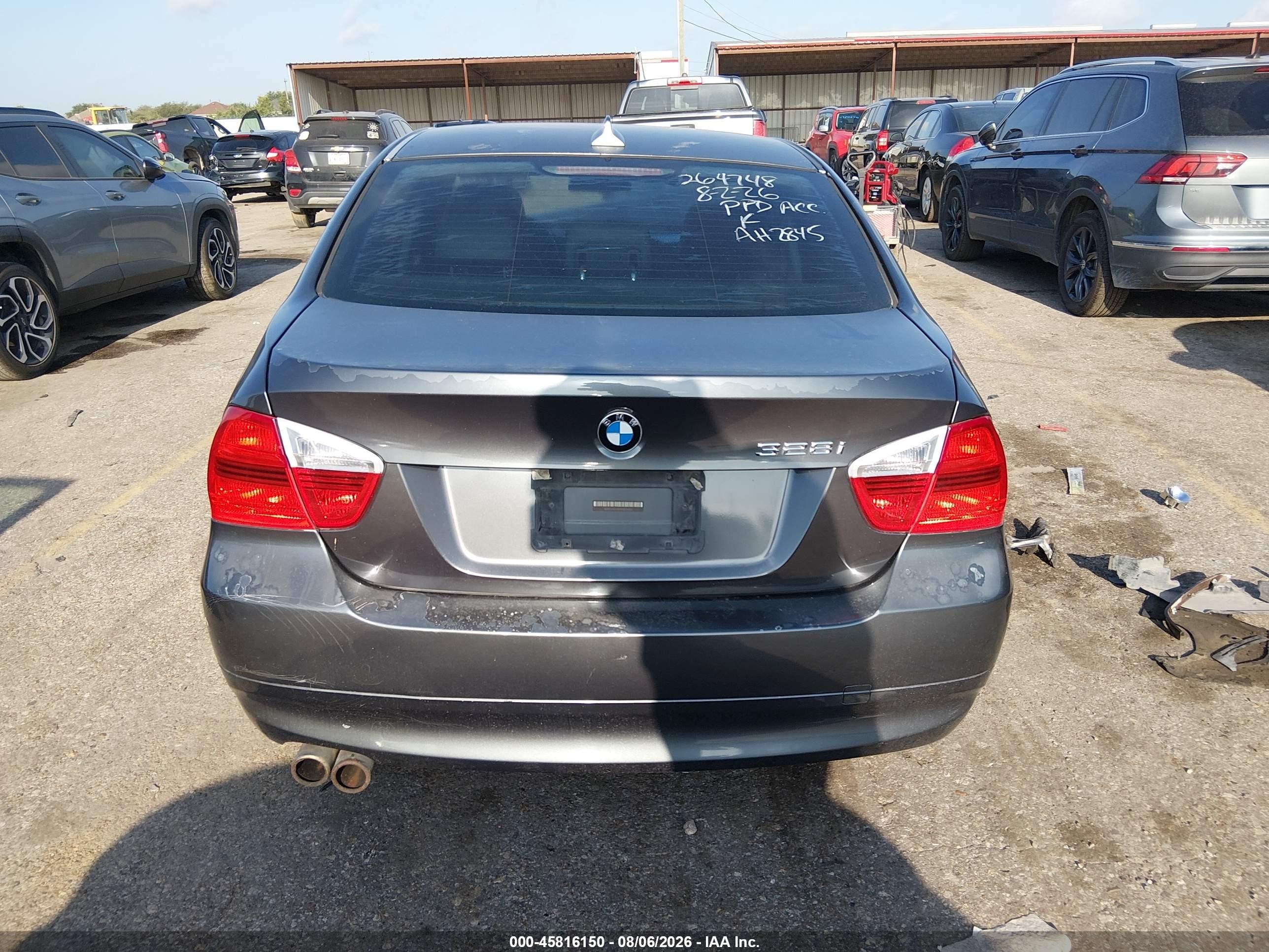 2007 Bmw 328i   Gray vin: WBAVA37597NE29432