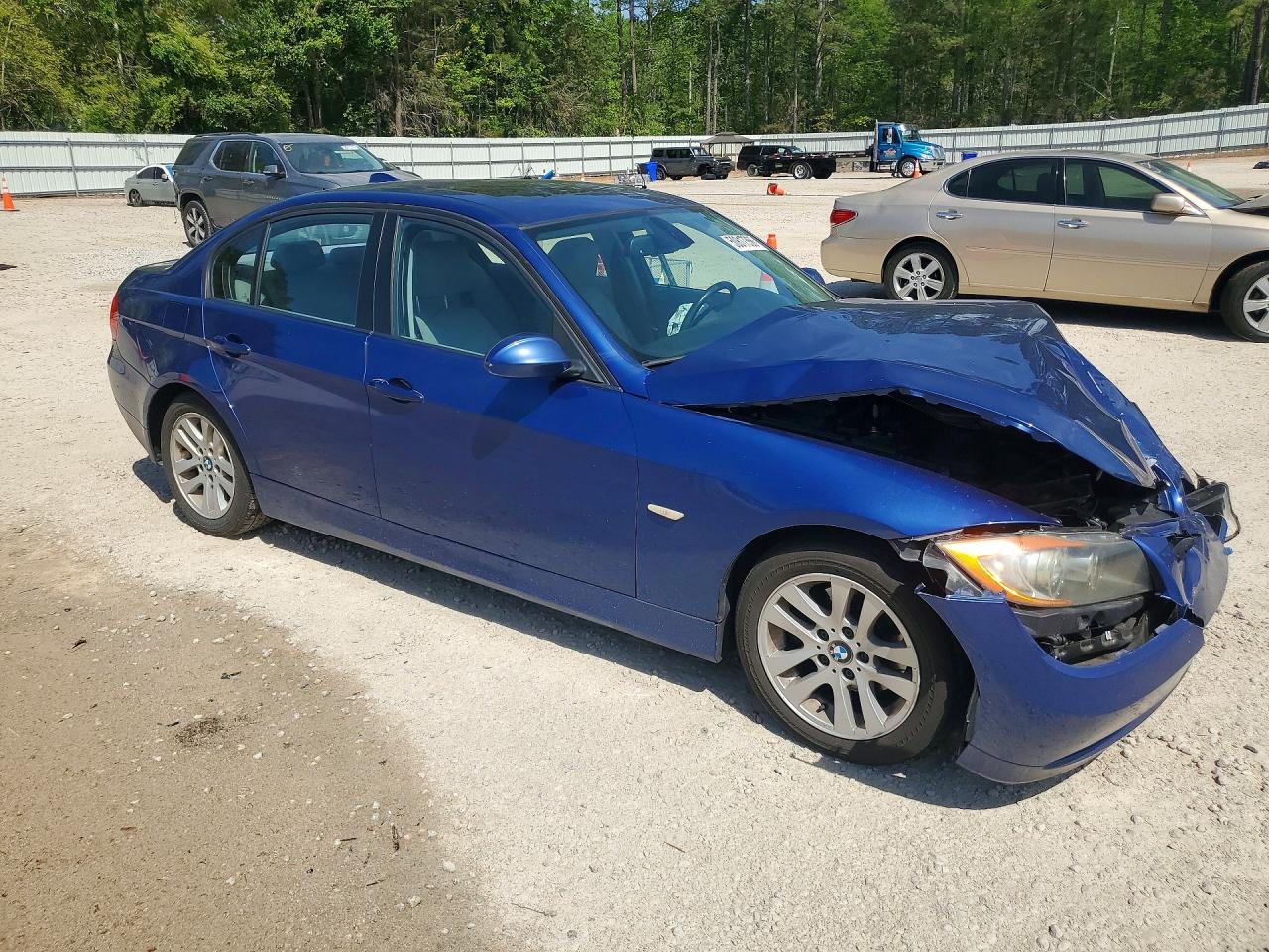 2007 Bmw 328 I Blue vin: WBAVA37597NL10549