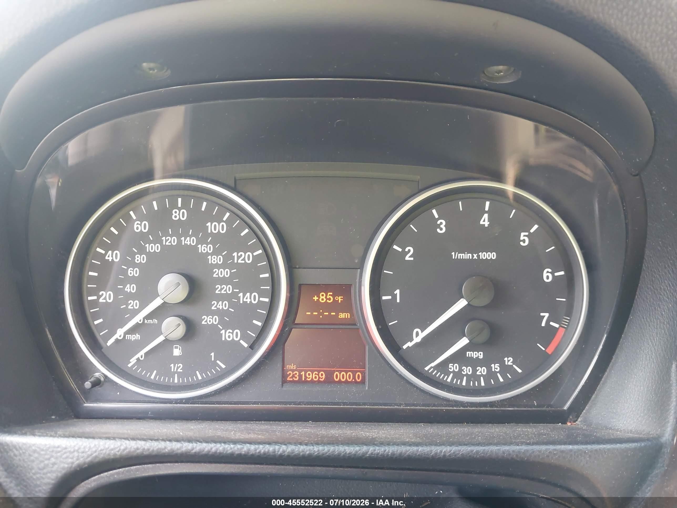 2007 Bmw 328i   Синий vin: WBAVA37597NL13497