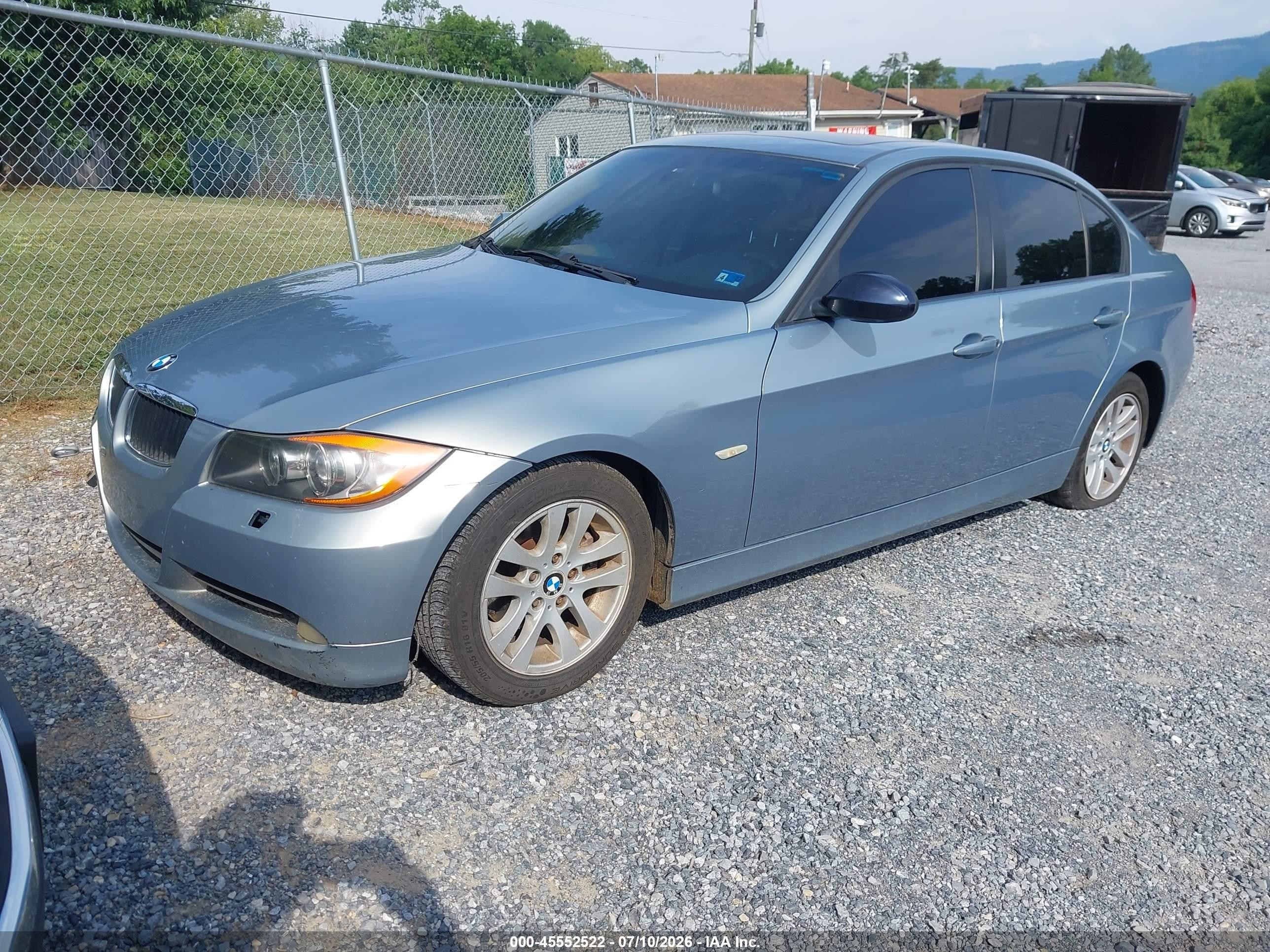 2007 Bmw 328i   Синий vin: WBAVA37597NL13497