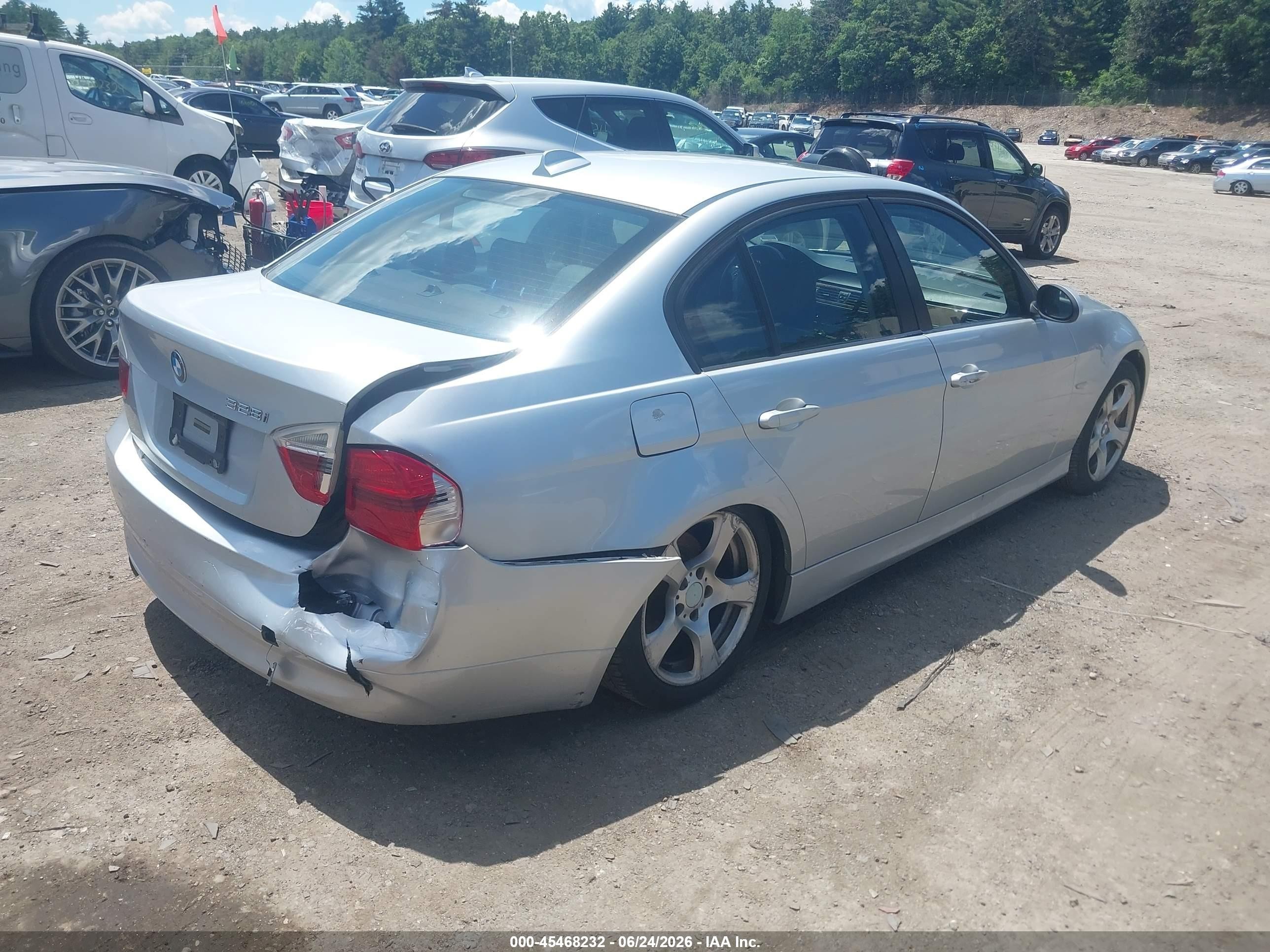 2007 Bmw 328i   Silver vin: WBAVA37597NL16822