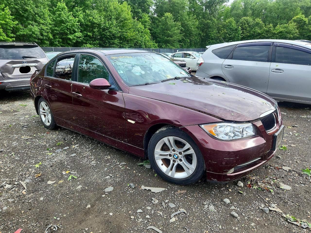 2008 Bmw 328 I Burgundy vin: WBAVA37598NL52690