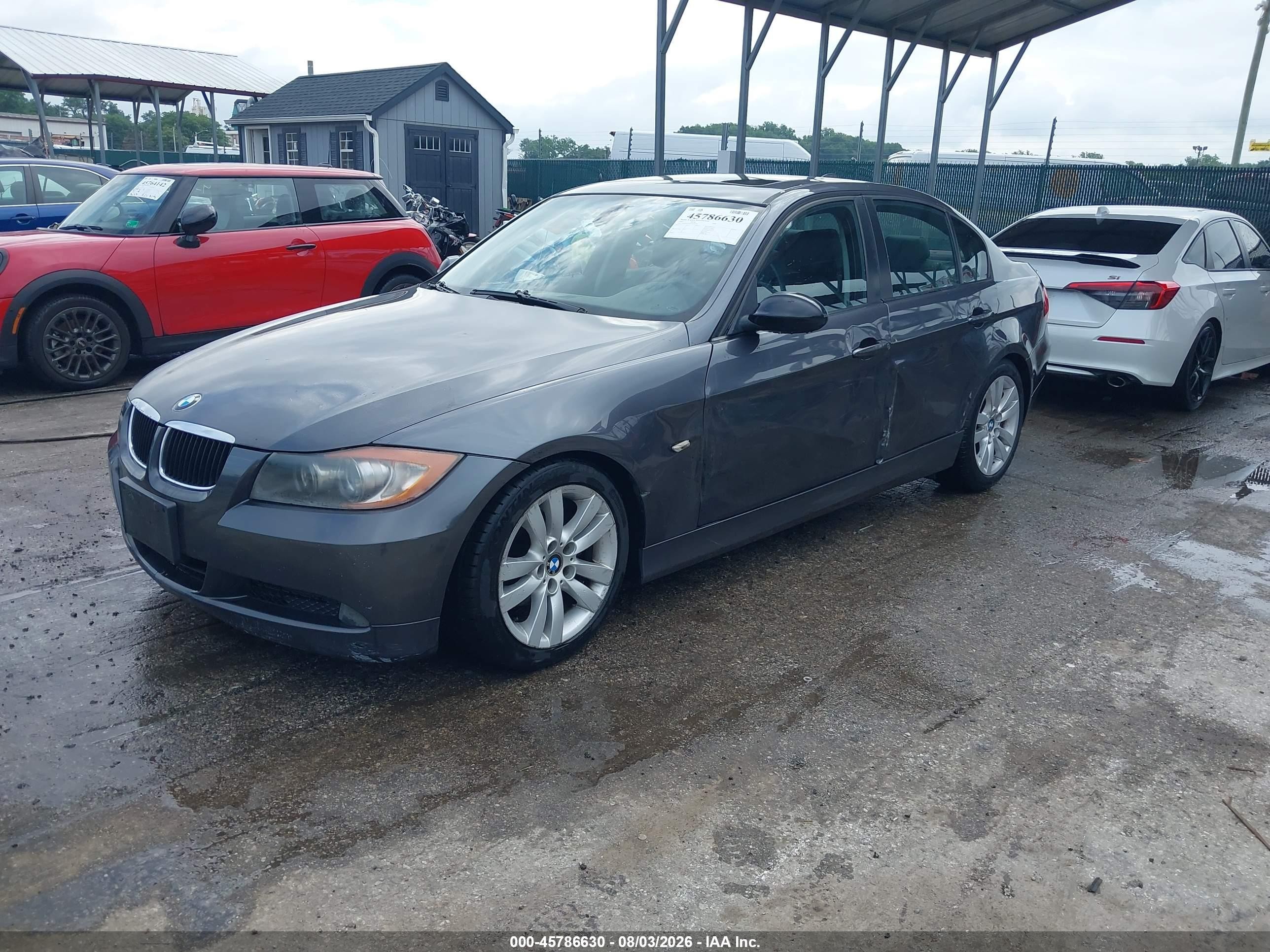 2007 Bmw 328i Gray vin: WBAVA375X7NE26930