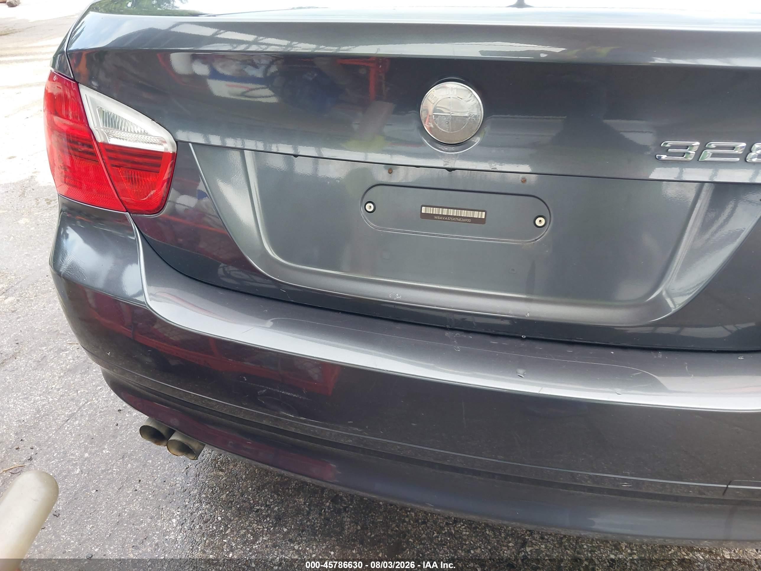 2007 Bmw 328i Gray vin: WBAVA375X7NE26930