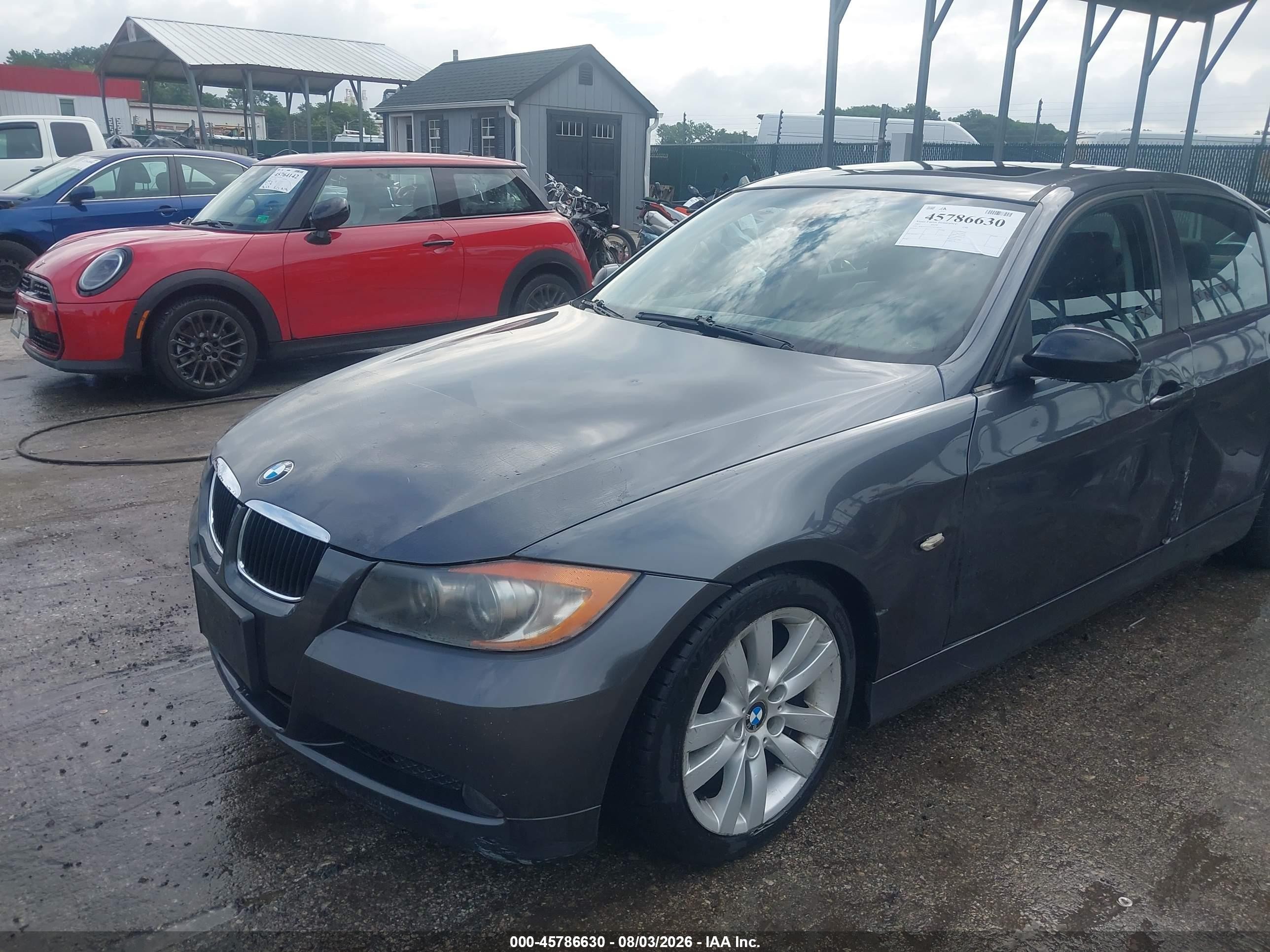 2007 Bmw 328i Gray vin: WBAVA375X7NE26930