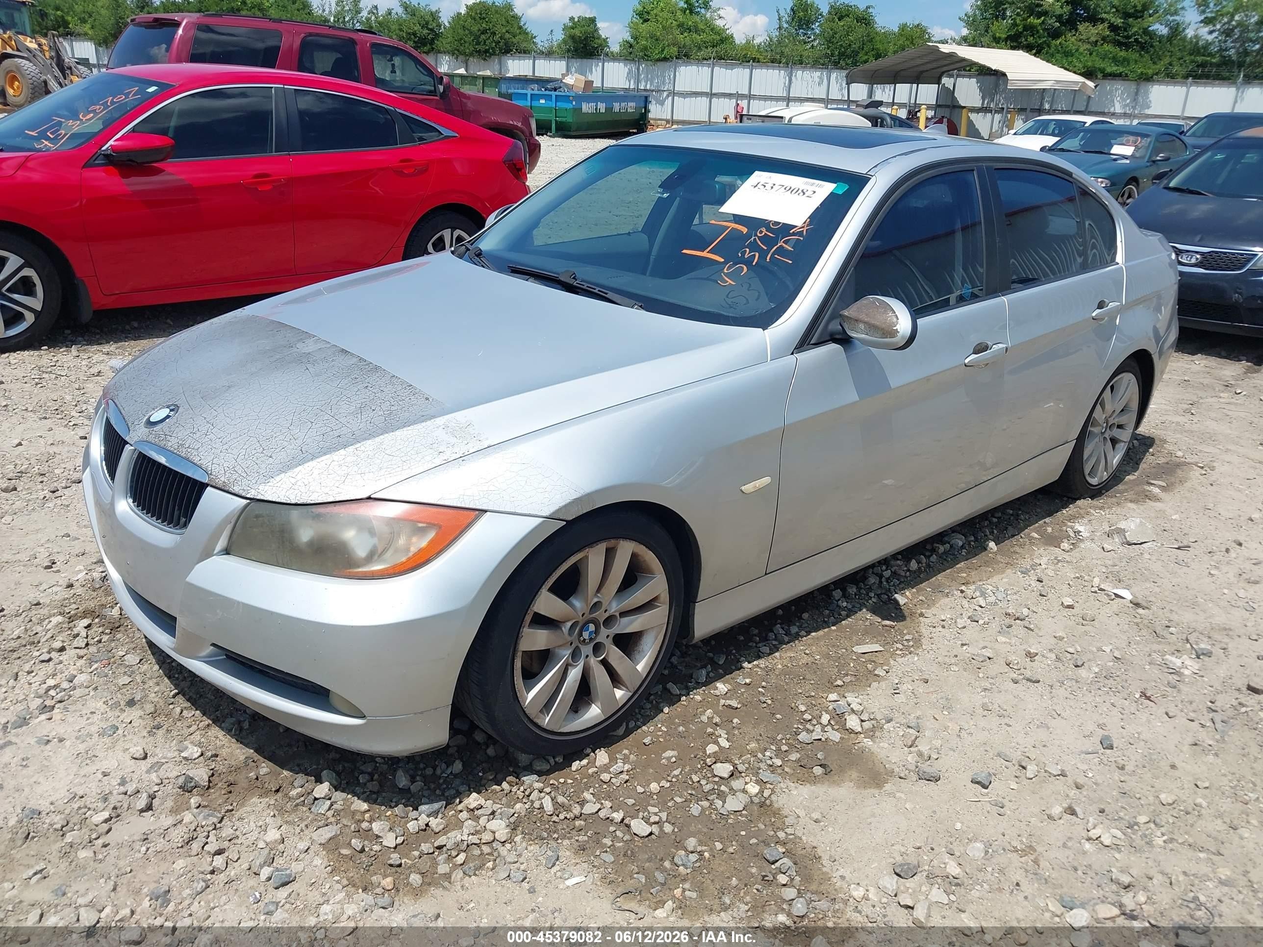 2007 Bmw 328i   Silver vin: WBAVA375X7NL17283