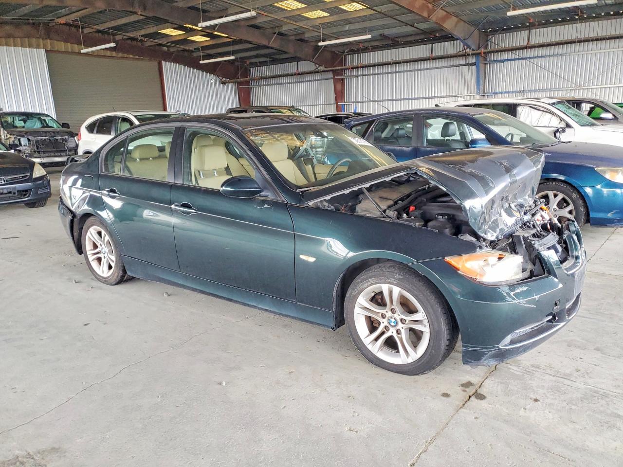 2008 Bmw 328 I Green vin: WBAVA375X8NL49569