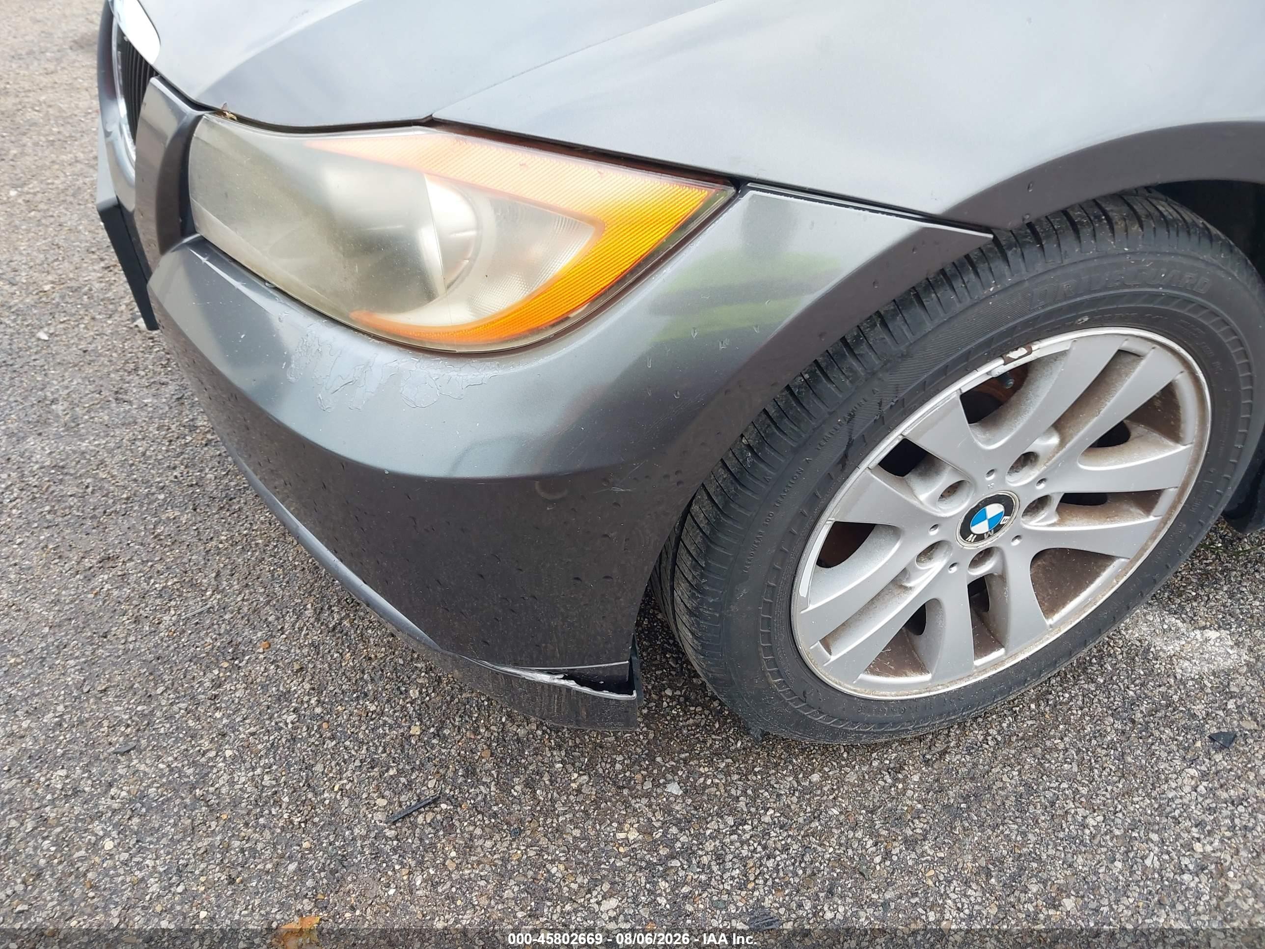 2006 Bmw 325i   Серый vin: WBAVB13506KR66193