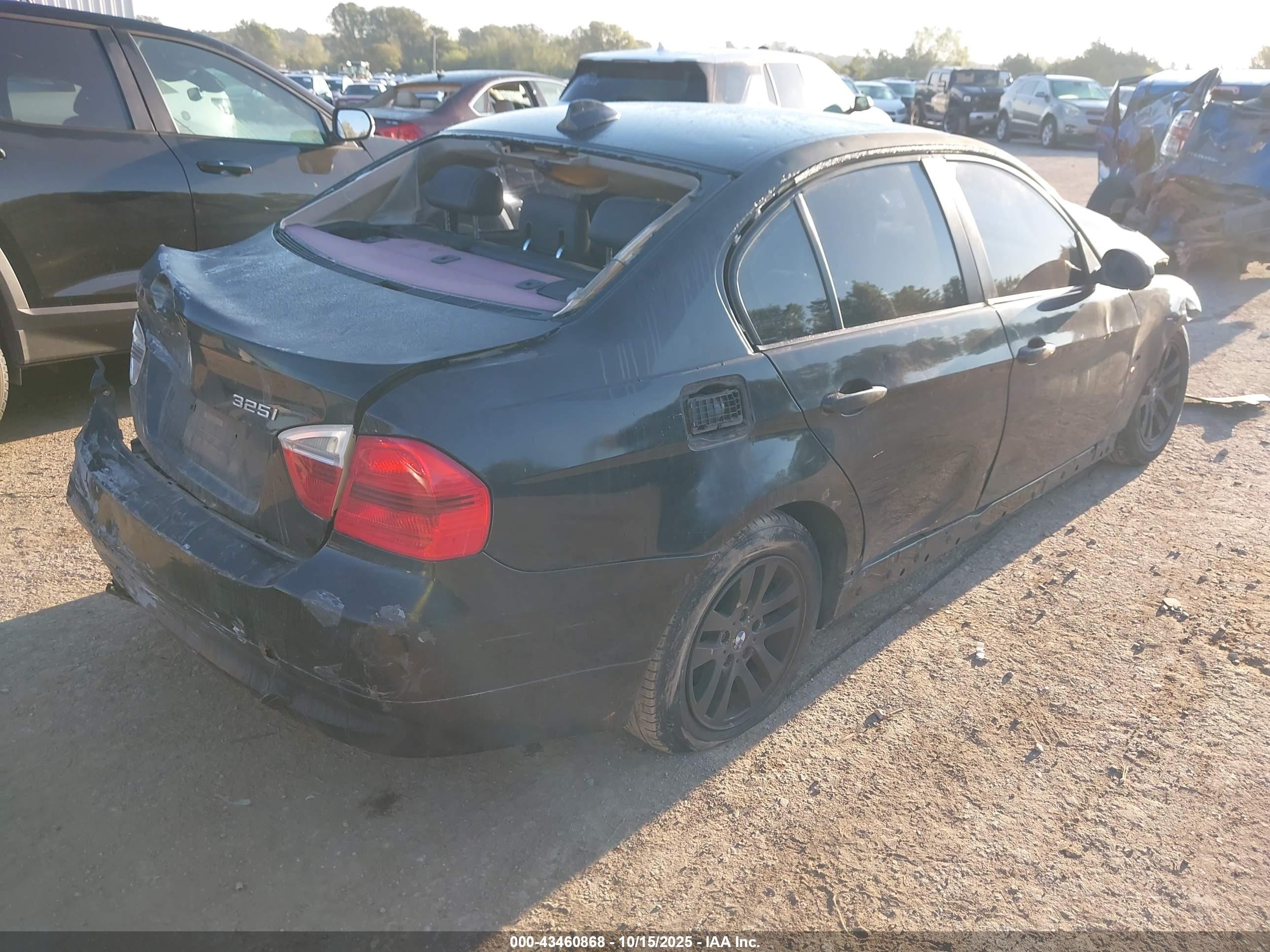 2006 Bmw 325i   Черный vin: WBAVB13556PT03267