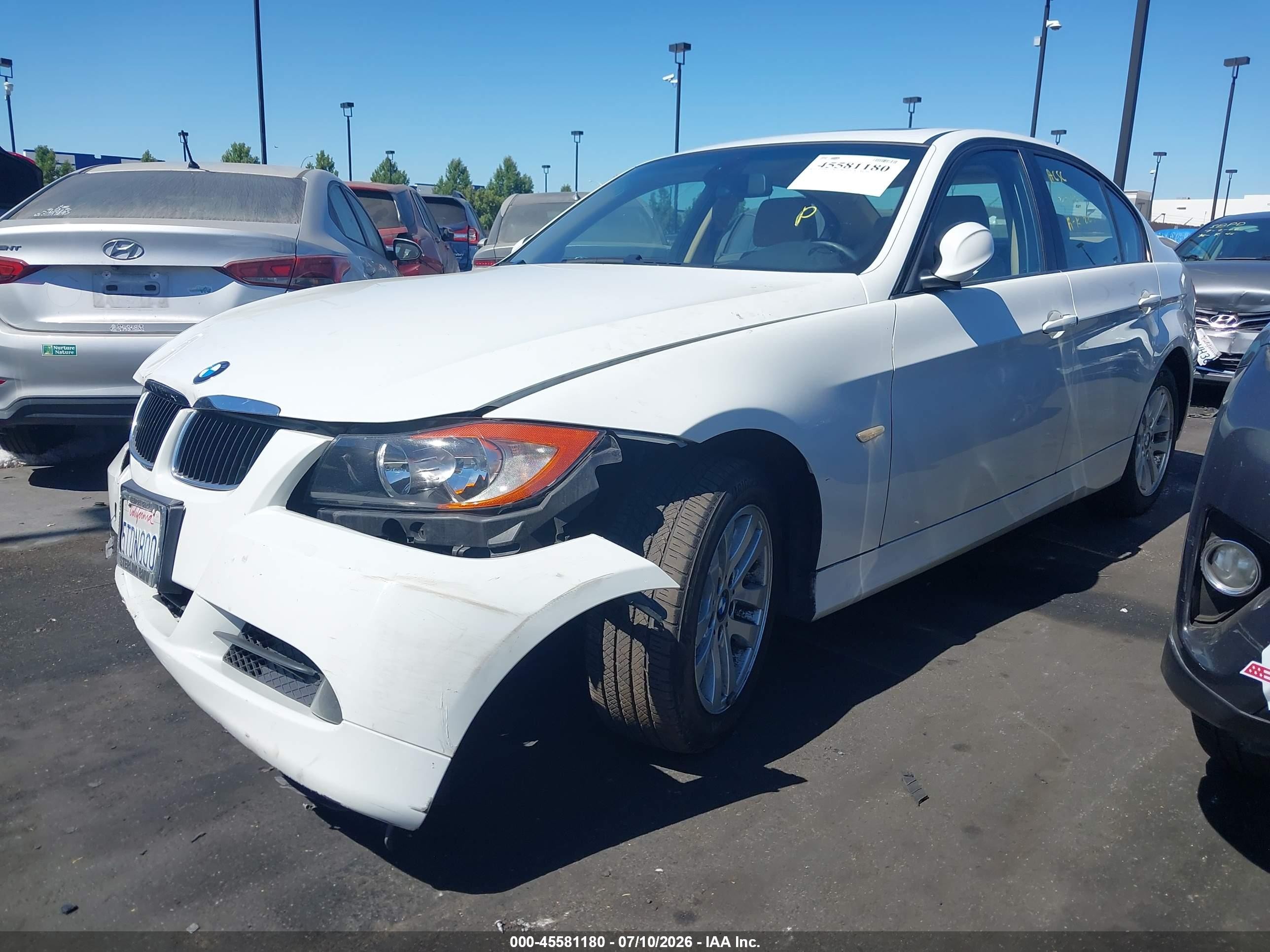 2006 Bmw 325i   White vin: WBAVB13556PT11045