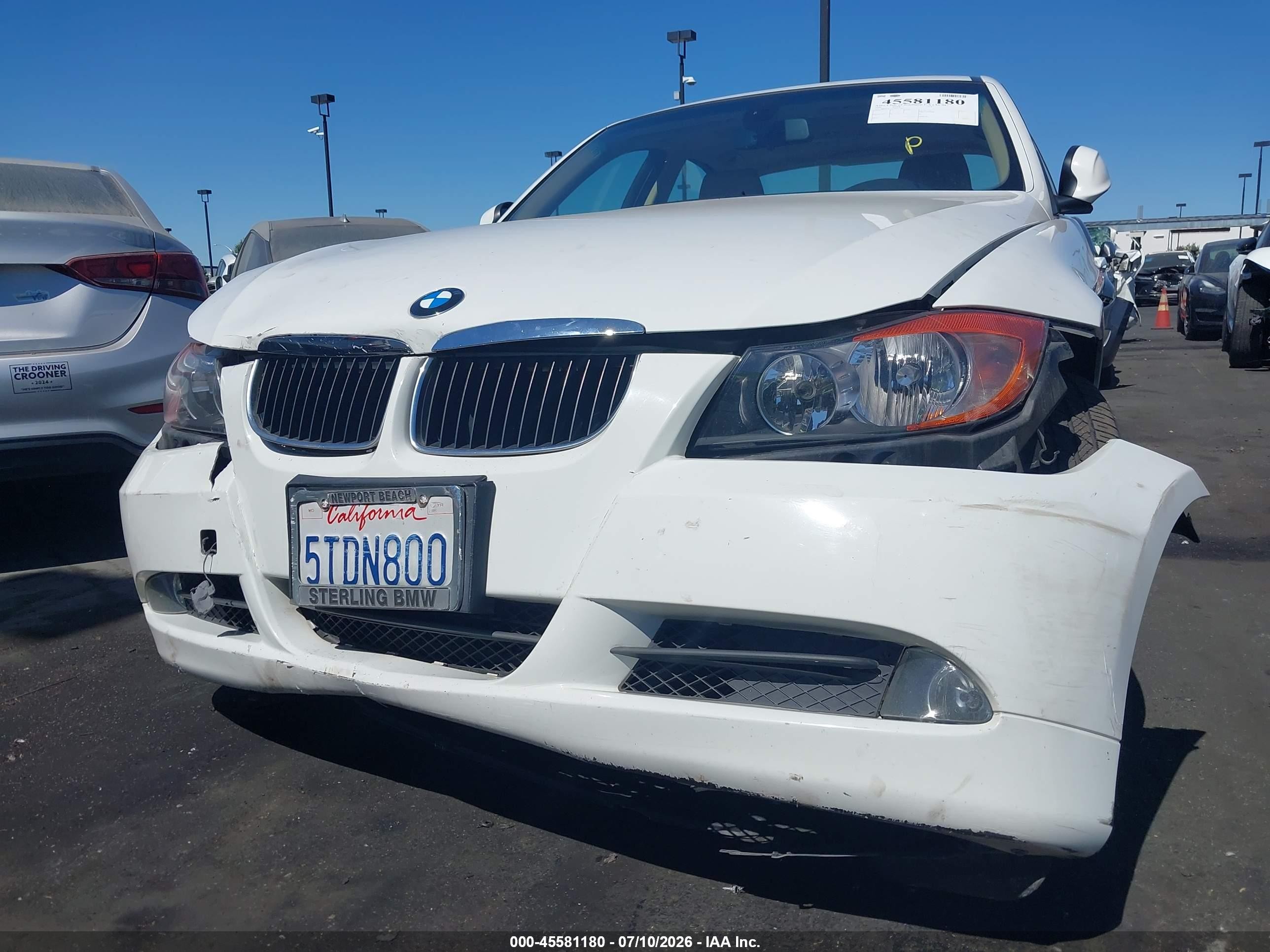 2006 Bmw 325i   White vin: WBAVB13556PT11045