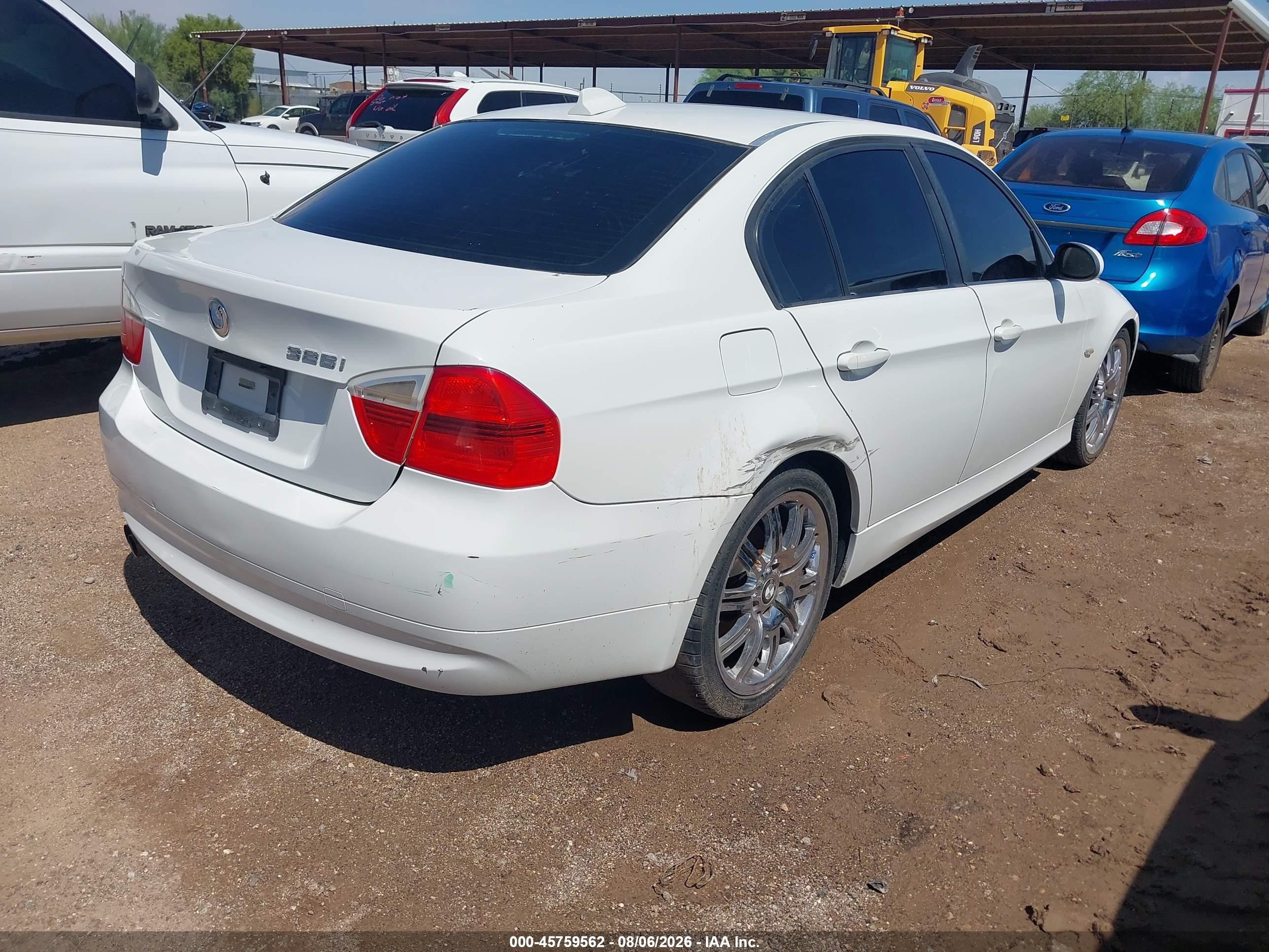 2006 Bmw 325i   Белый vin: WBAVB13566KX49120