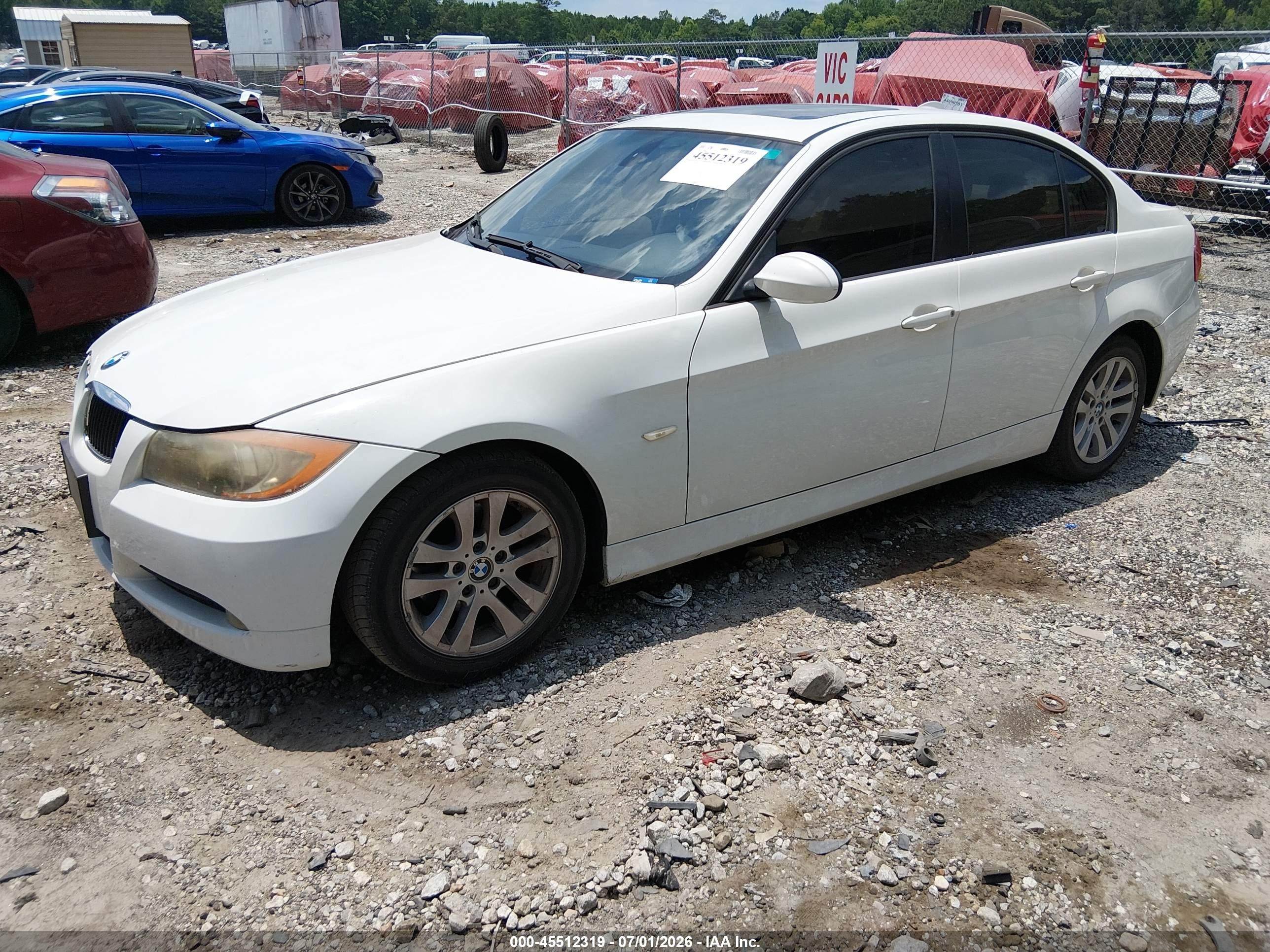 2006 Bmw 325i White vin: WBAVB13566PT07005
