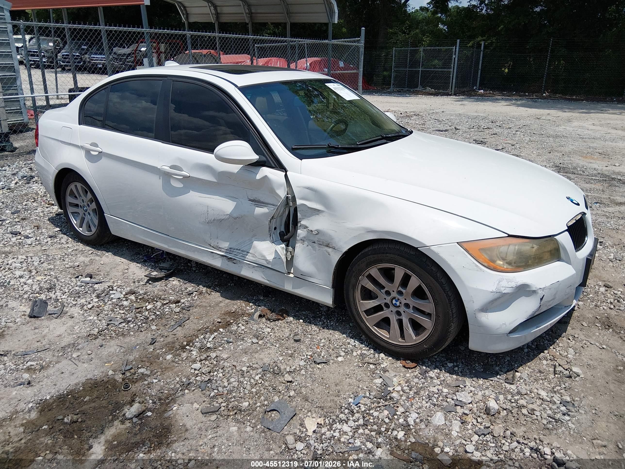 2006 Bmw 325i White vin: WBAVB13566PT07005