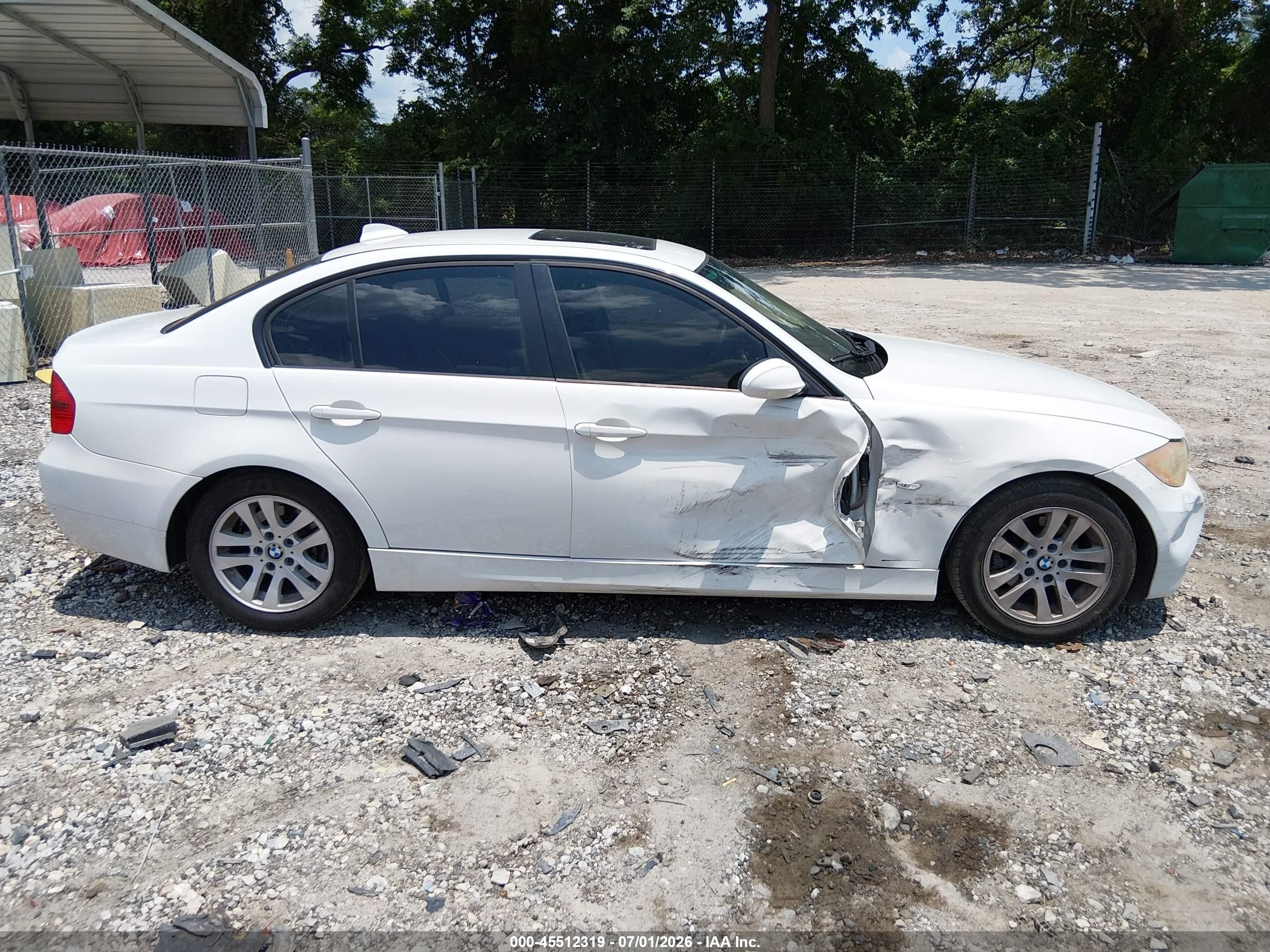 2006 Bmw 325i White vin: WBAVB13566PT07005
