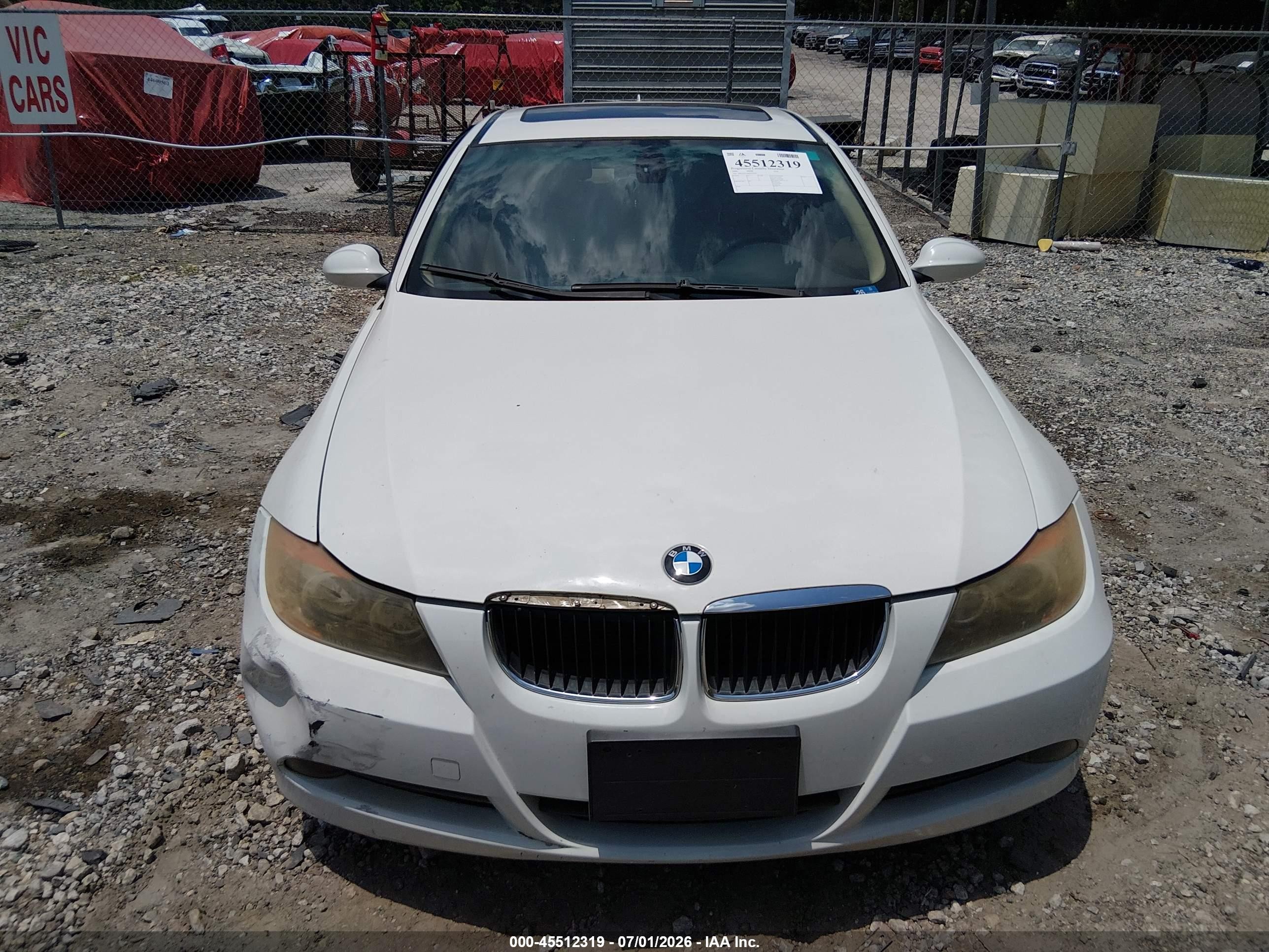 2006 Bmw 325i White vin: WBAVB13566PT07005