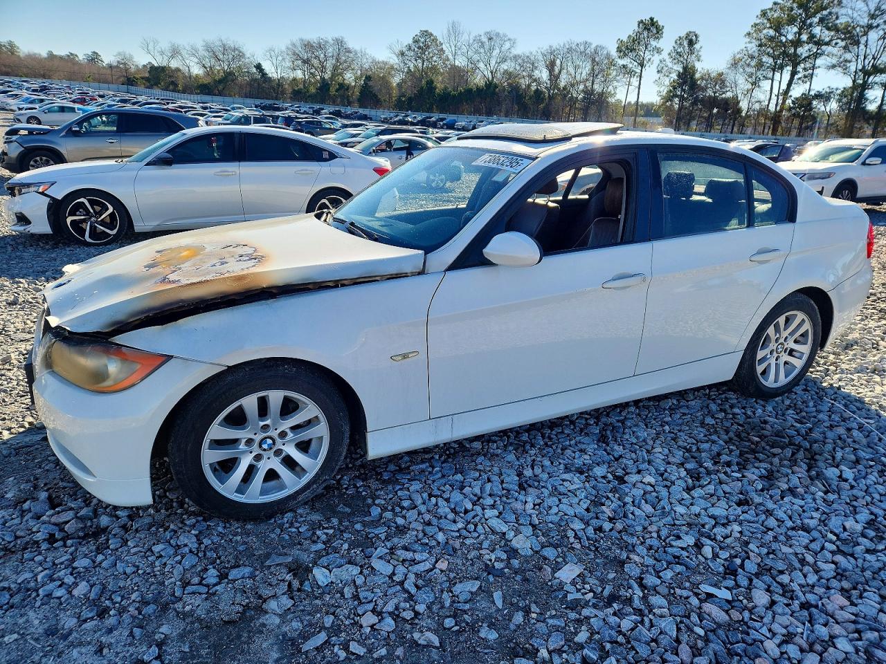 2006 Bmw 325 I White vin: WBAVB13576KX48459