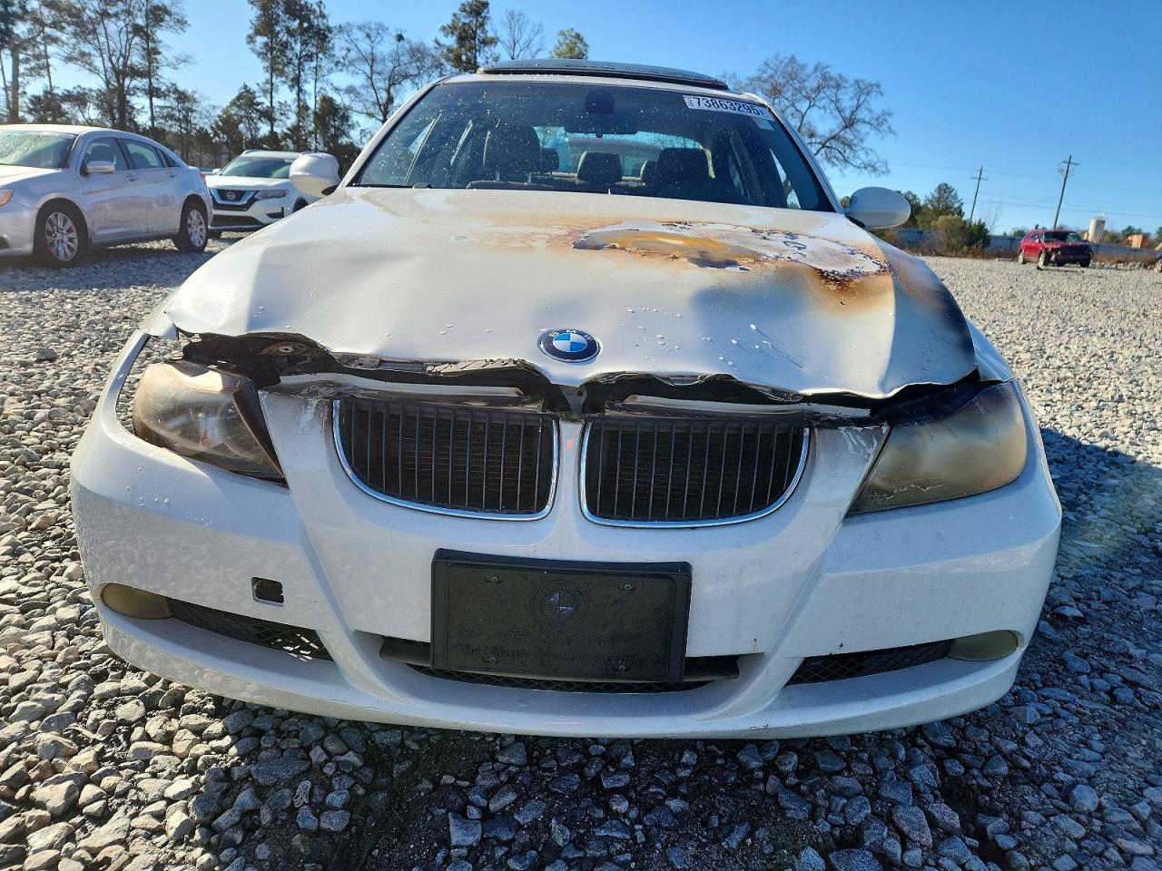 2006 Bmw 325 I White vin: WBAVB13576KX48459