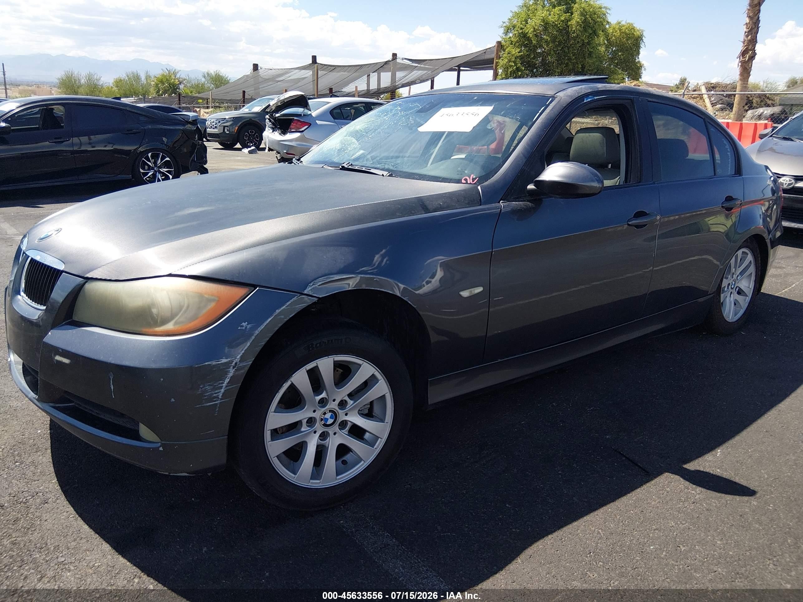 2006 Bmw 325i   Gray vin: WBAVB13586K000383