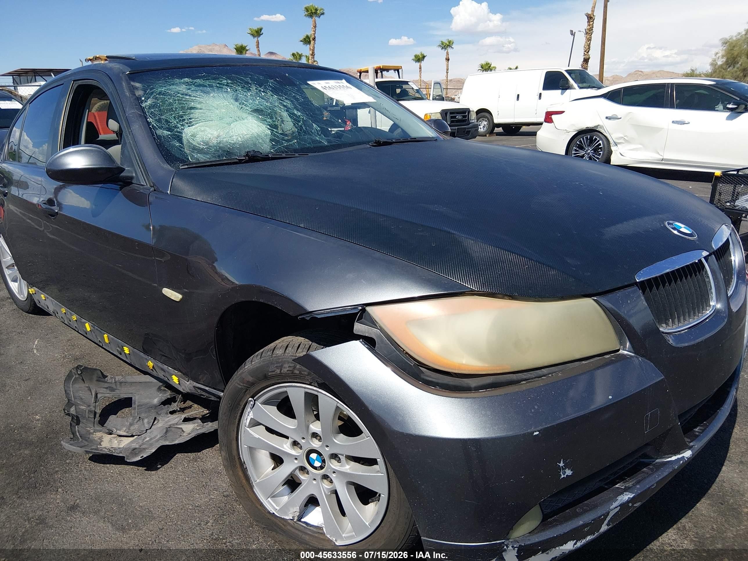 2006 Bmw 325i   Gray vin: WBAVB13586K000383