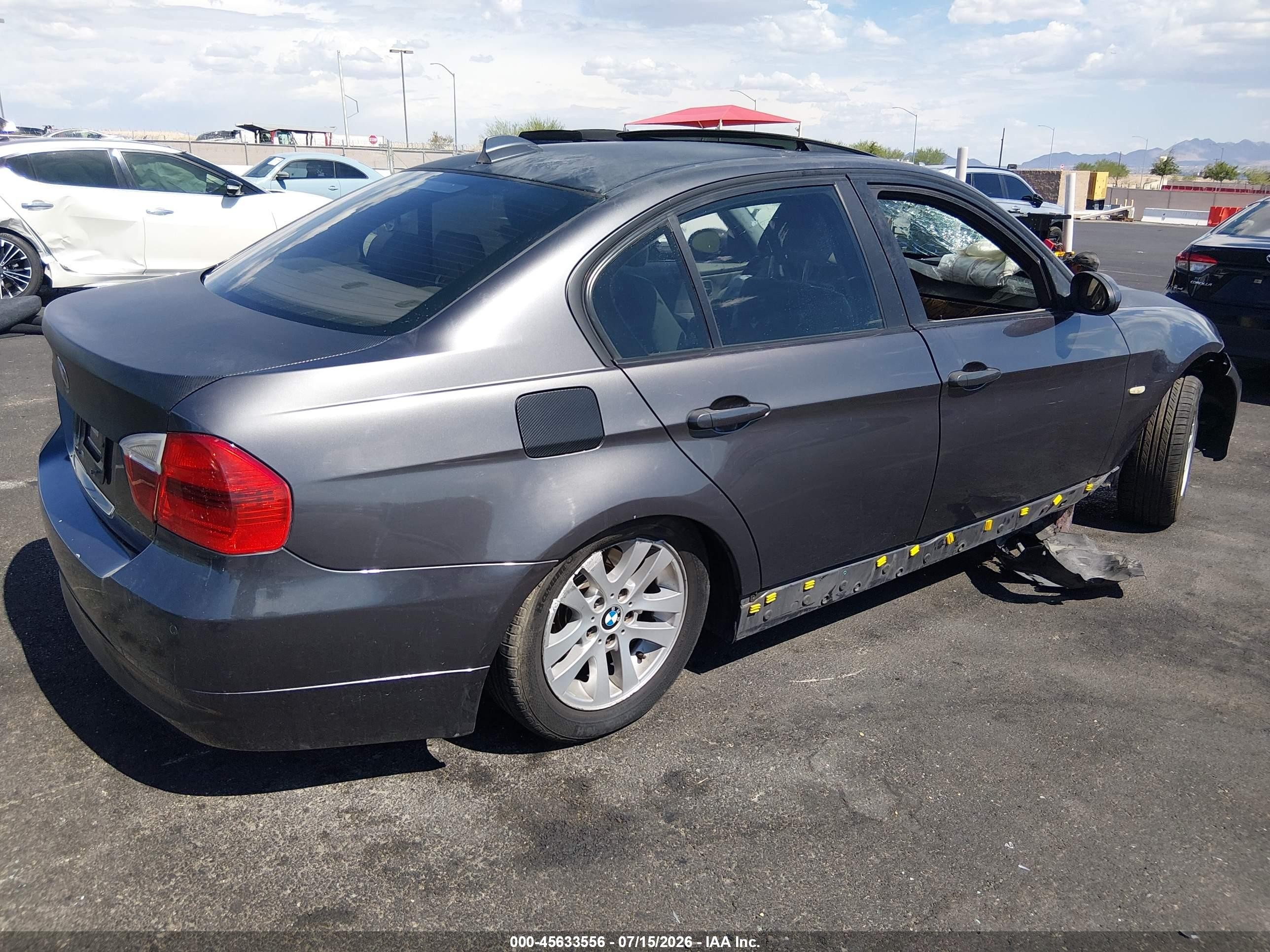 2006 Bmw 325i   Gray vin: WBAVB13586K000383