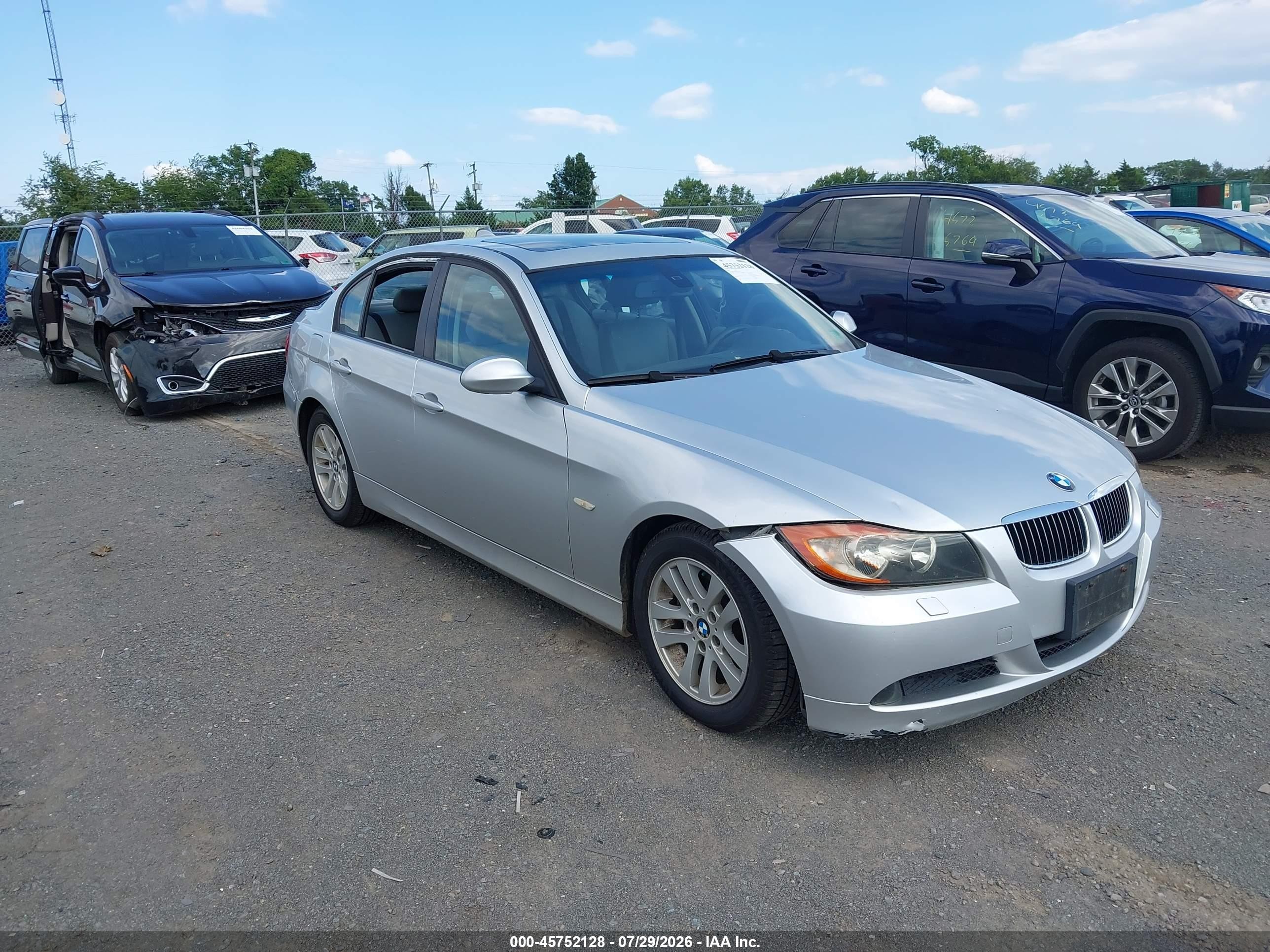 2006 Bmw 325i   Серебряный vin: WBAVB13596PT23201