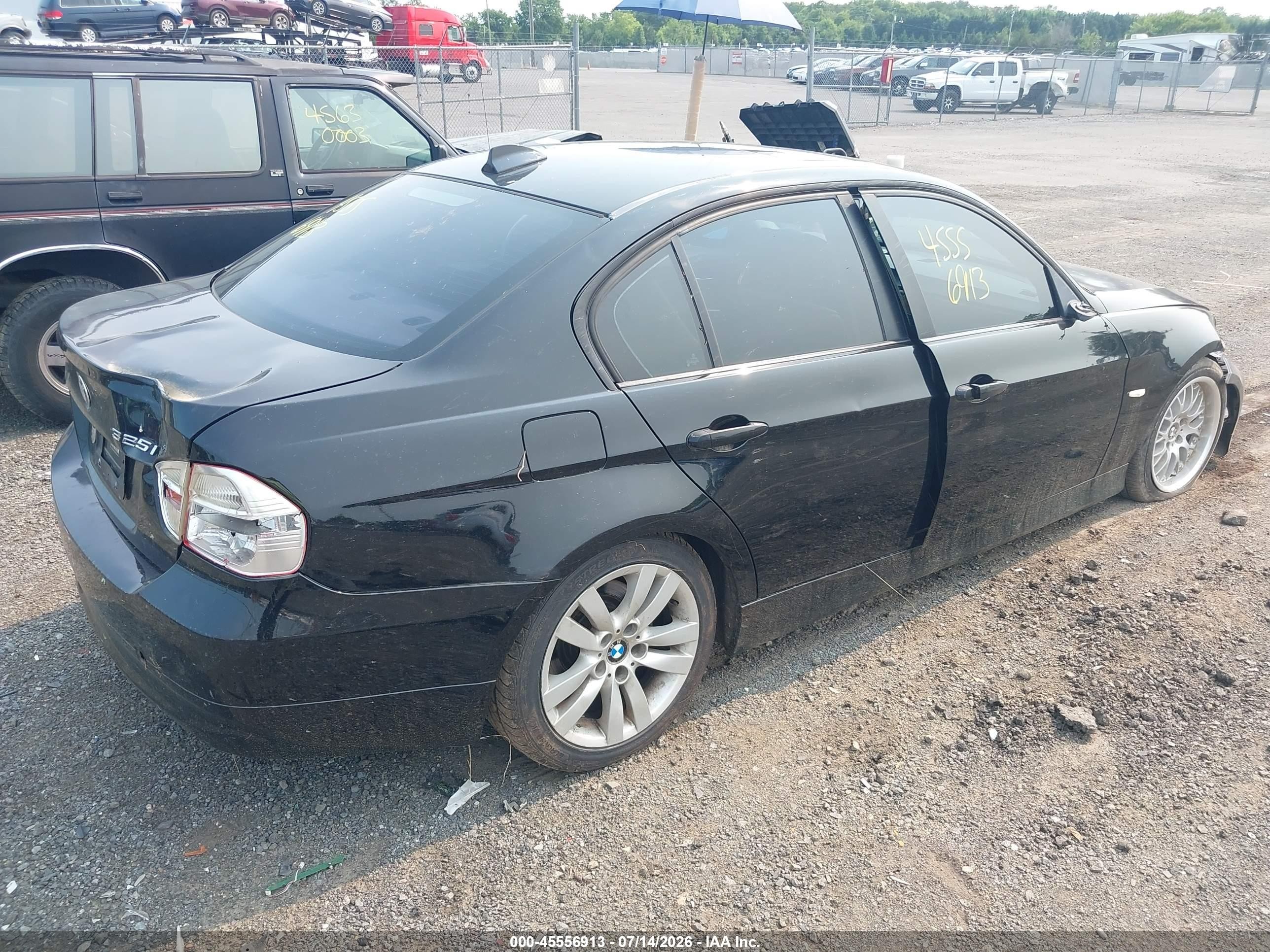 2006 Bmw 325i   Черный vin: WBAVB17576NK32482