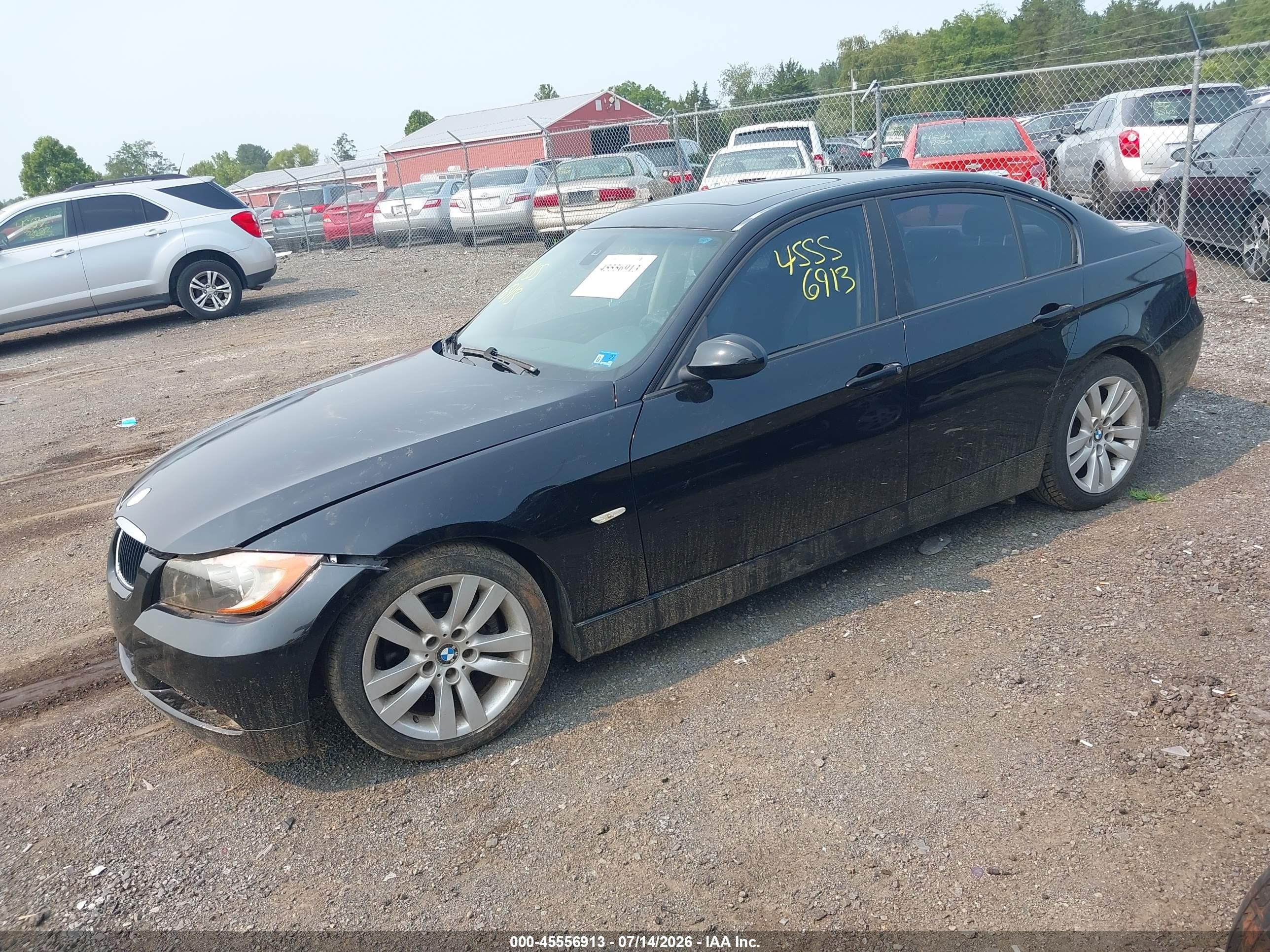 2006 Bmw 325i   Черный vin: WBAVB17576NK32482