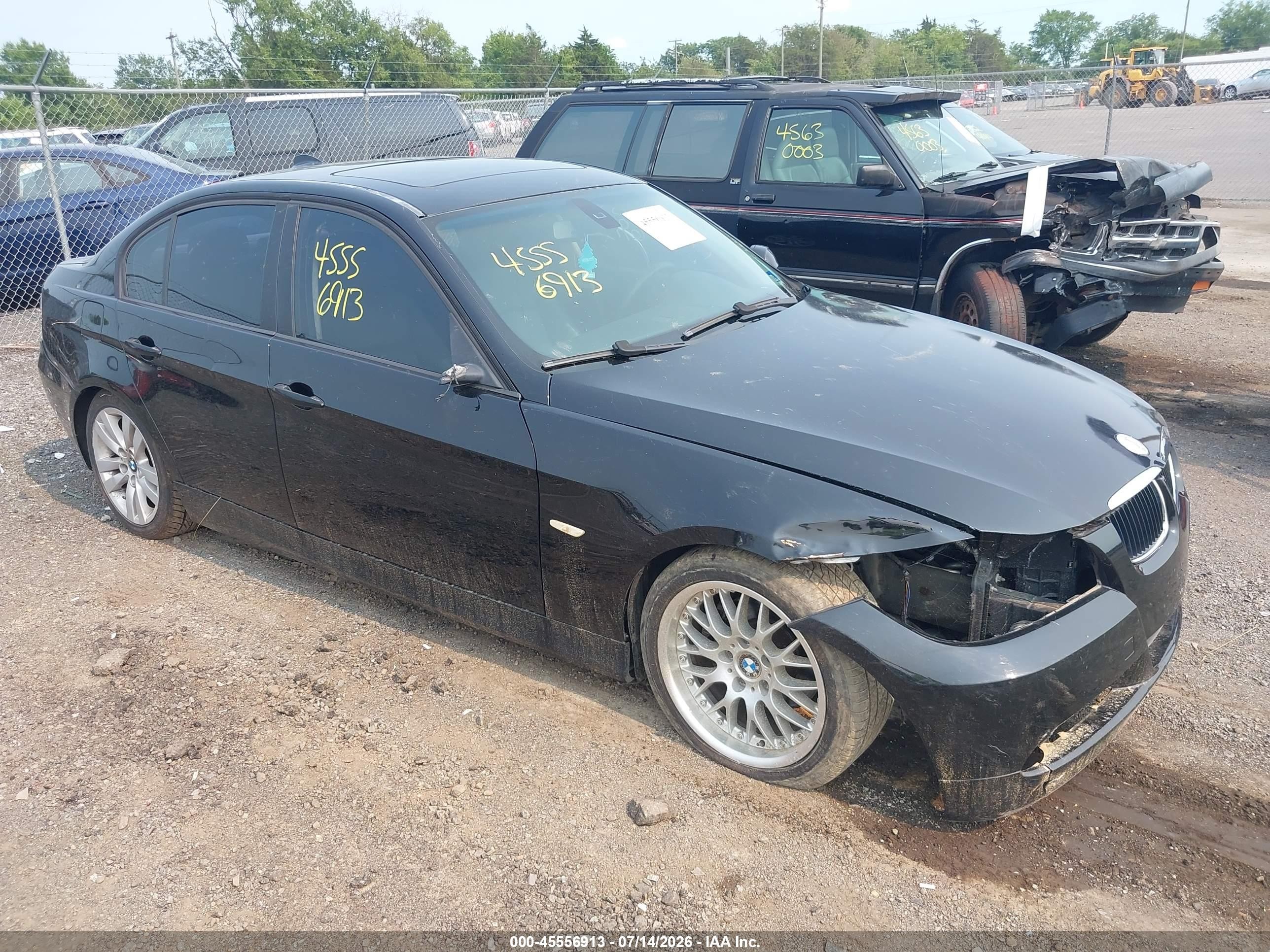 2006 Bmw 325i   Черный vin: WBAVB17576NK32482