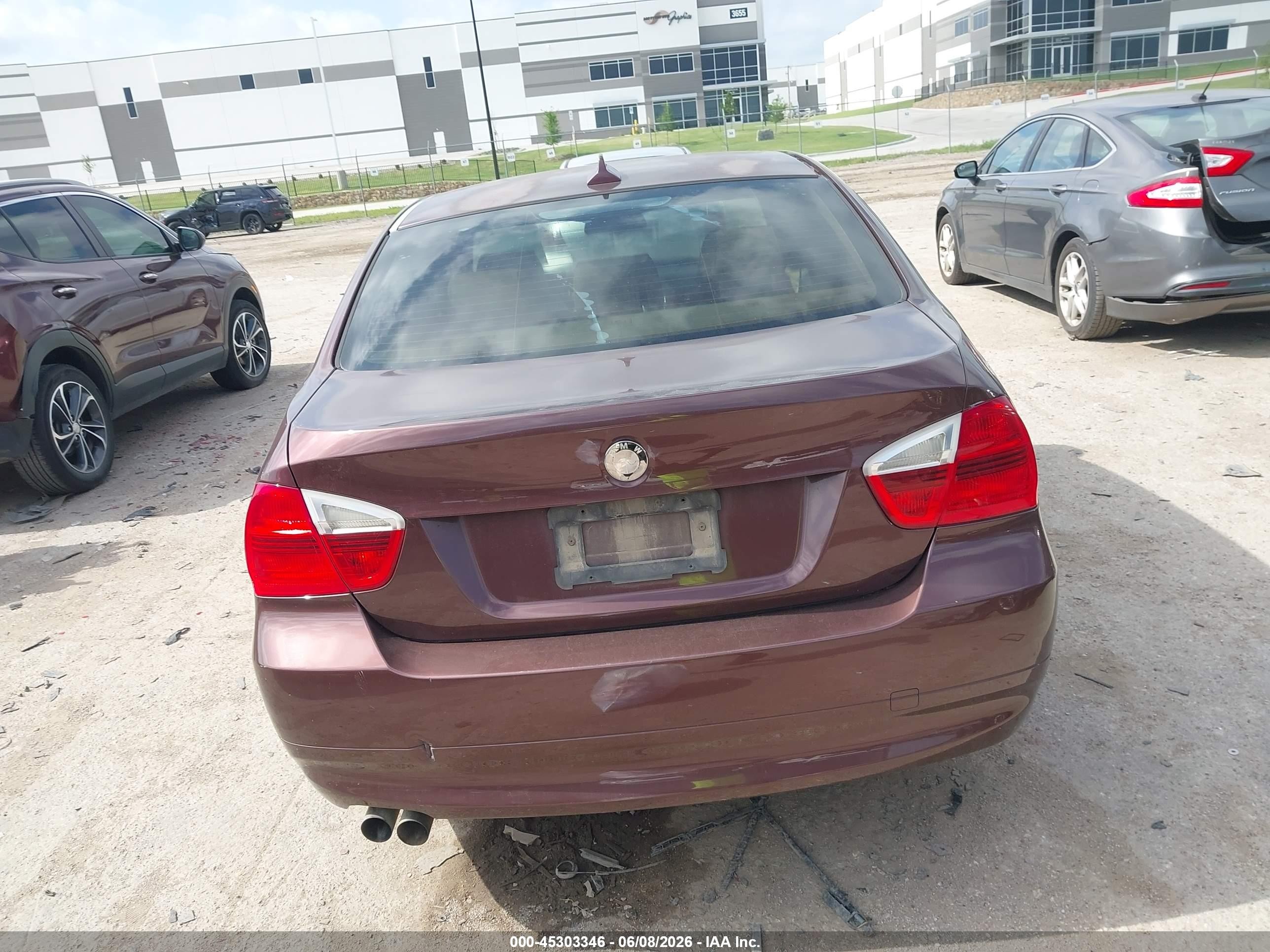 2006 Bmw 325i   Burgundy vin: WBAVB17586NK34130