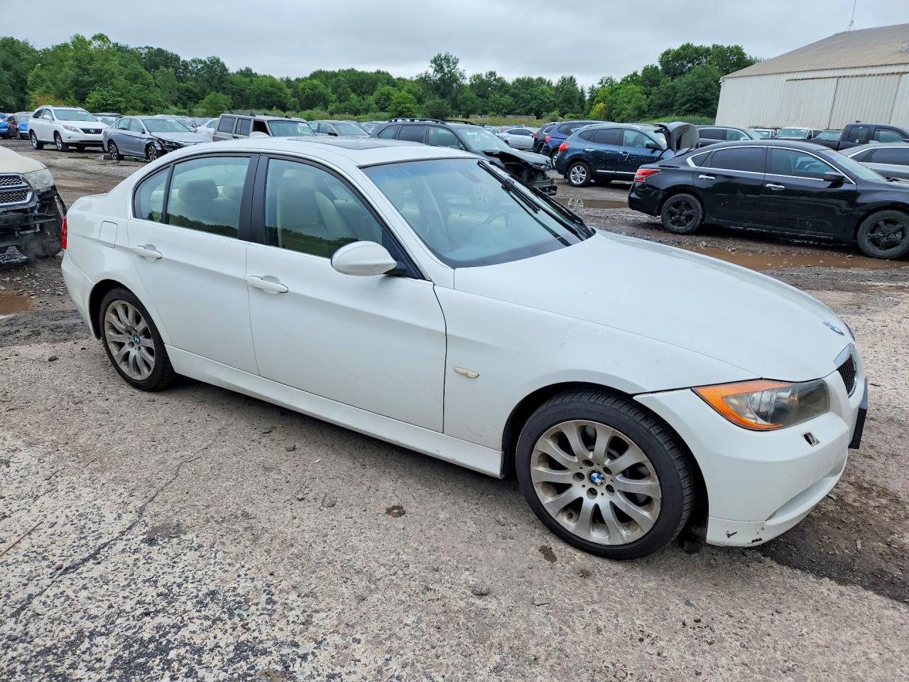 2007 Bmw 335 I White vin: WBAVB73507KY61724