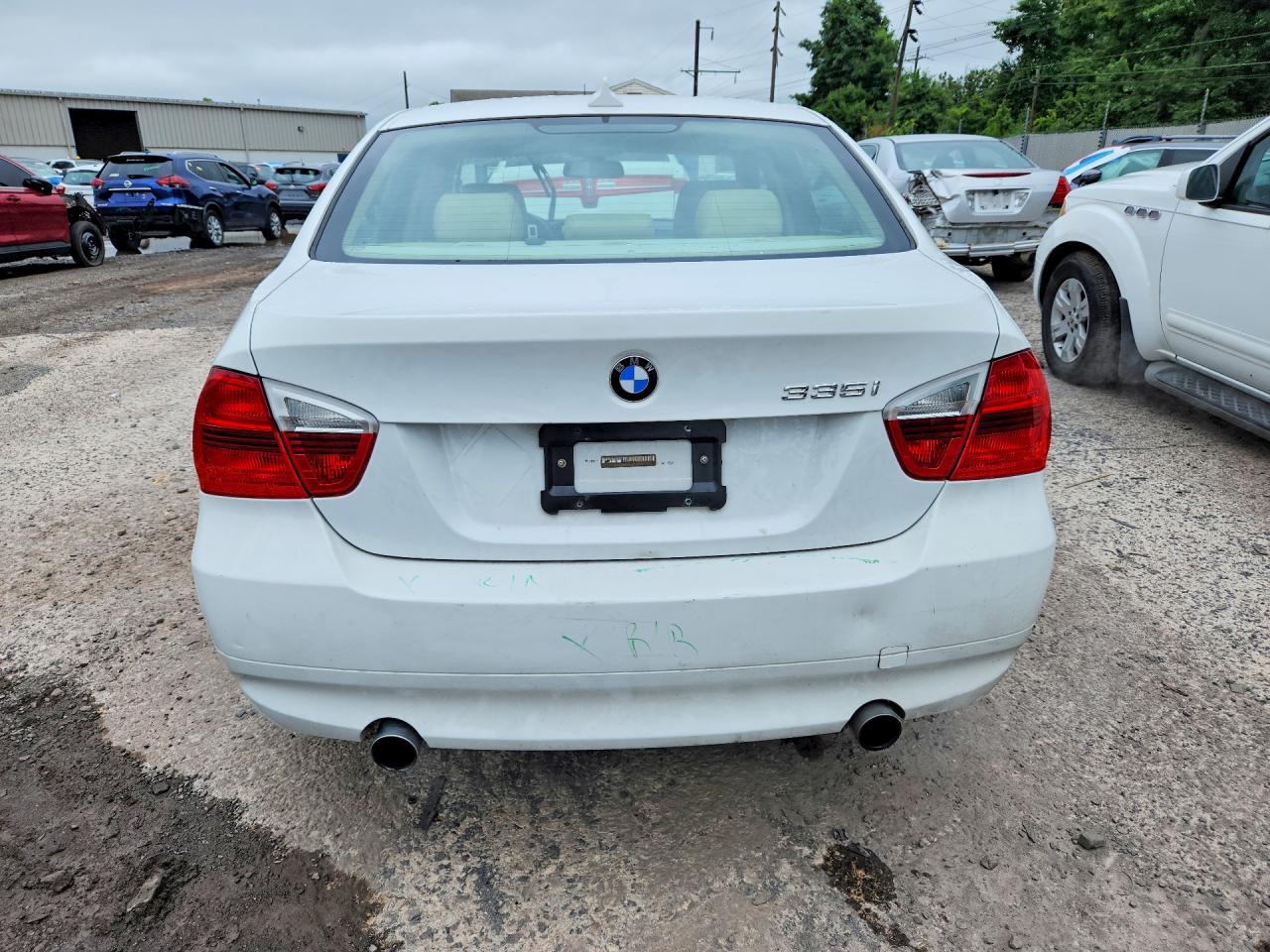 2007 Bmw 335 I White vin: WBAVB73507KY61724