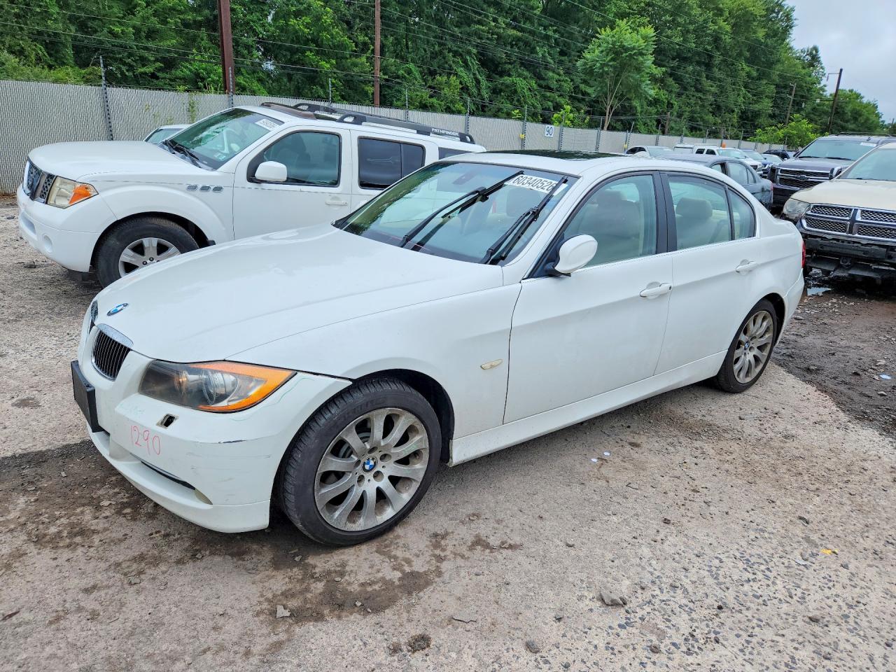 2007 Bmw 335 I White vin: WBAVB73507KY61724