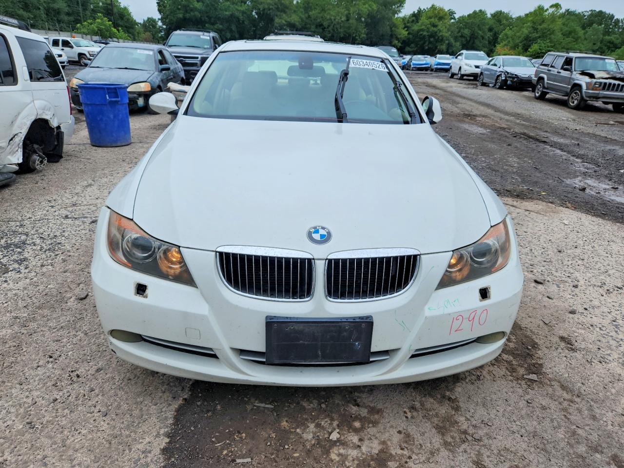 2007 Bmw 335 I White vin: WBAVB73507KY61724