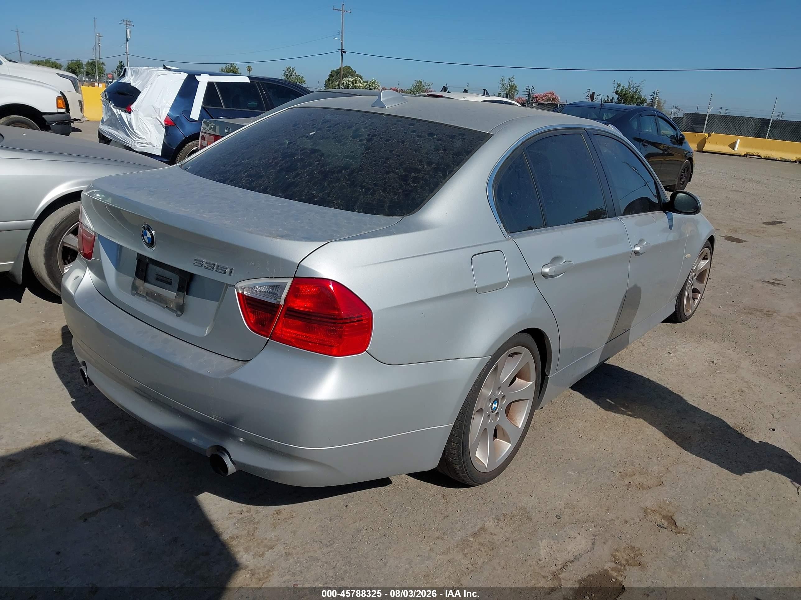 2007 Bmw 335i   Silver vin: WBAVB73507PA88338